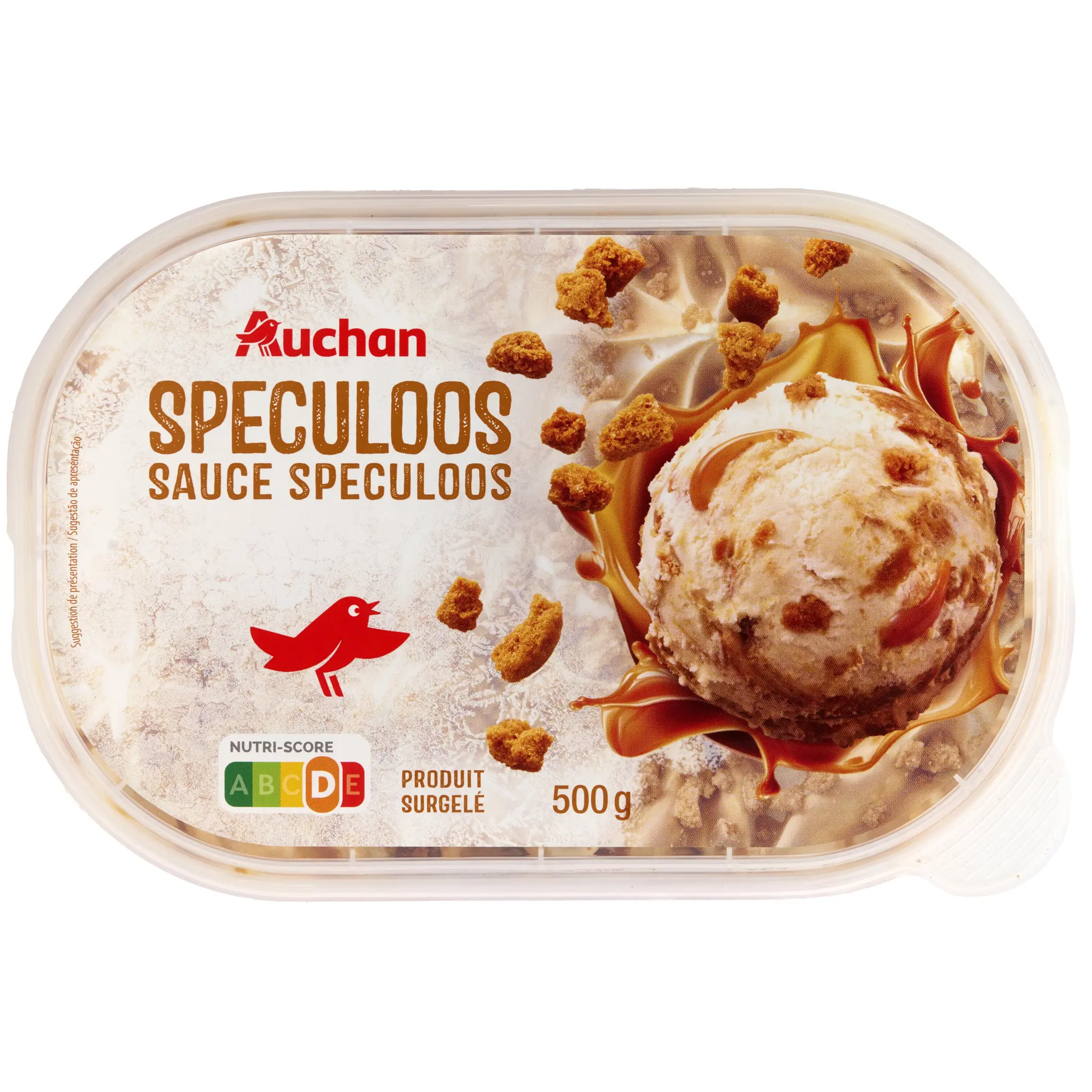 AUCHAN Crème glacée au spéculoos