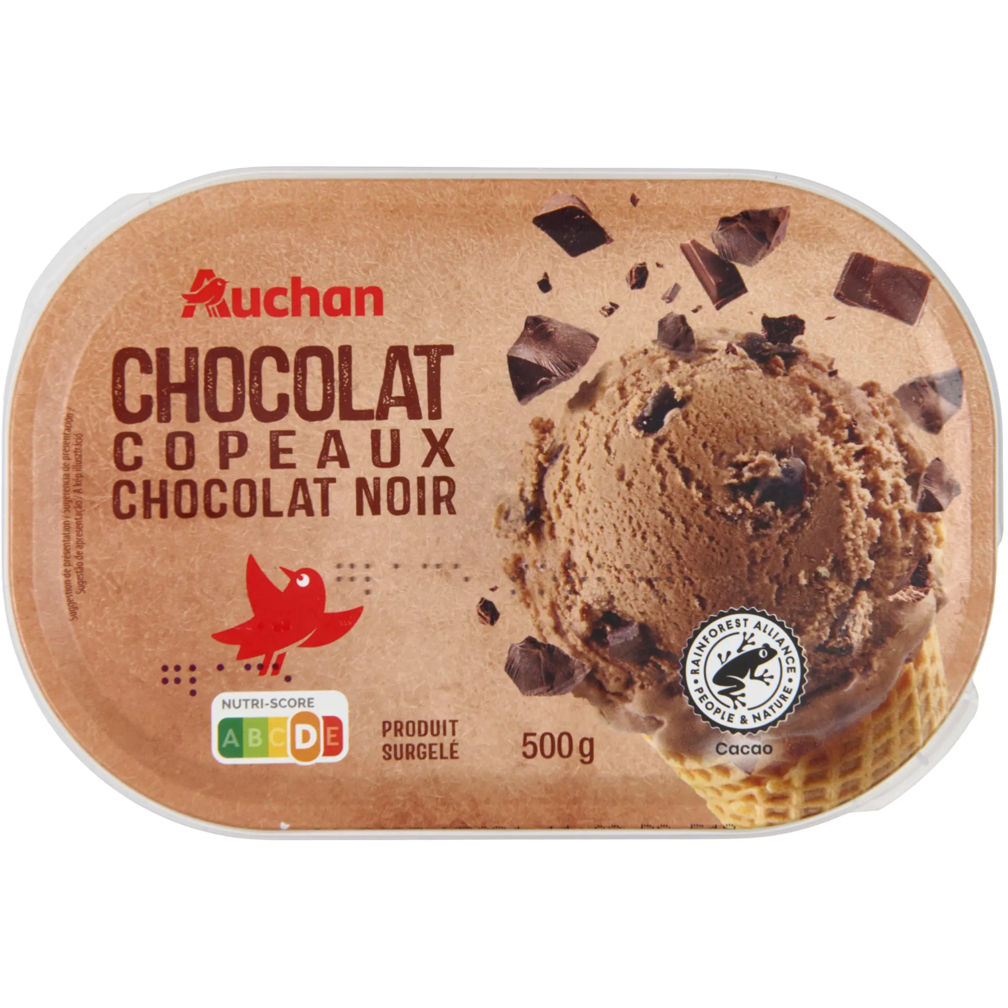 AUCHAN Glace au chocolat