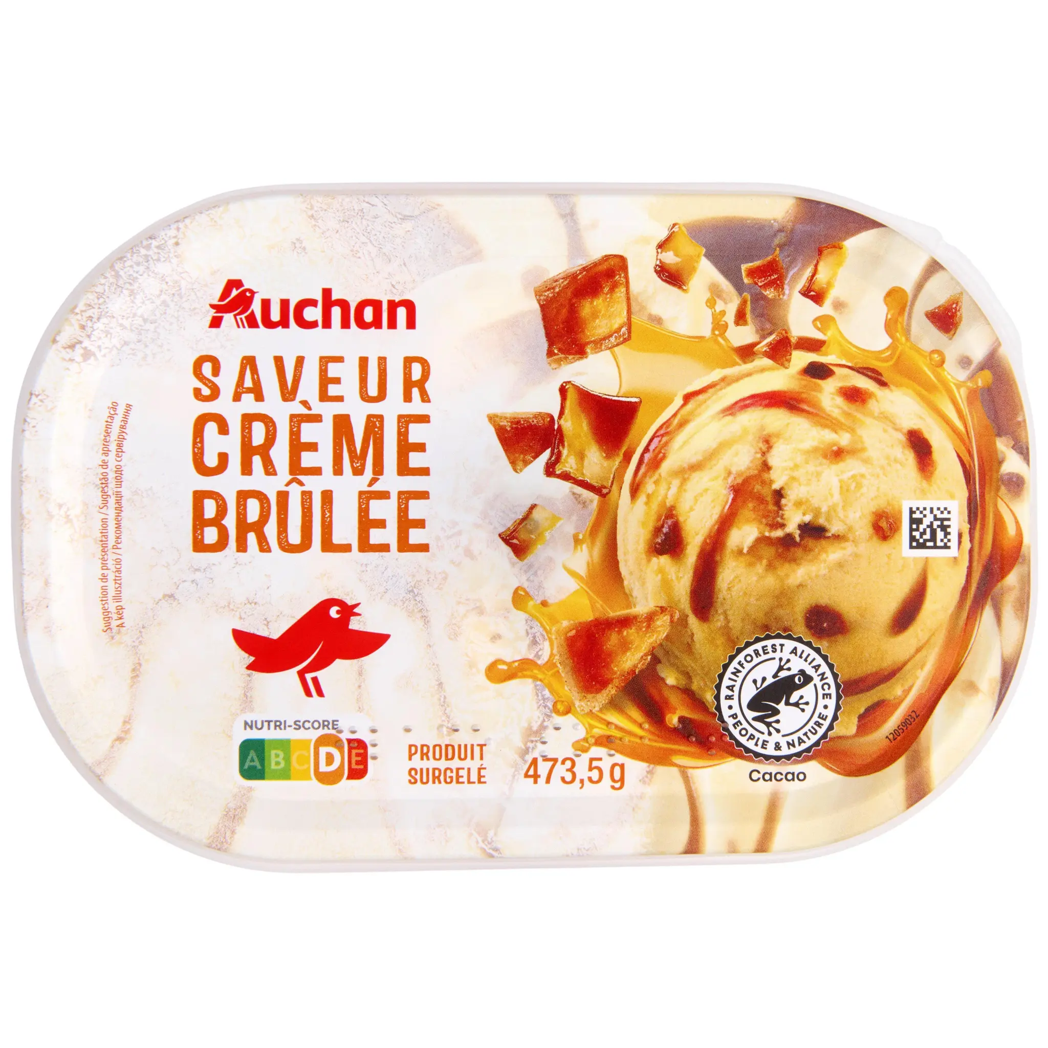 AUCHAN Glace saveur crème brulée
