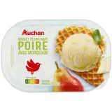 AUCHAN Sorbet poire avec morceaux