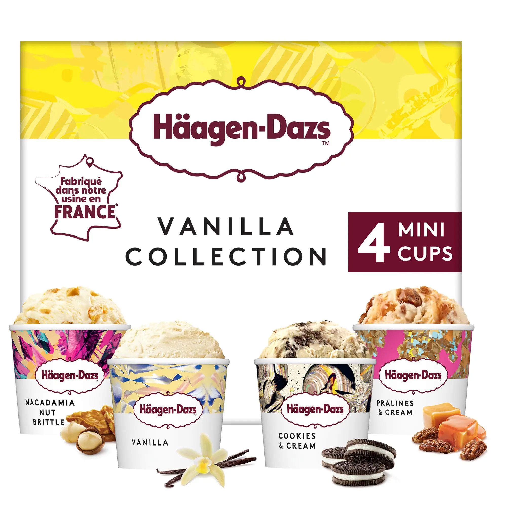 HAAGEN DAZS Mini pots crème glacée Vanille Collection