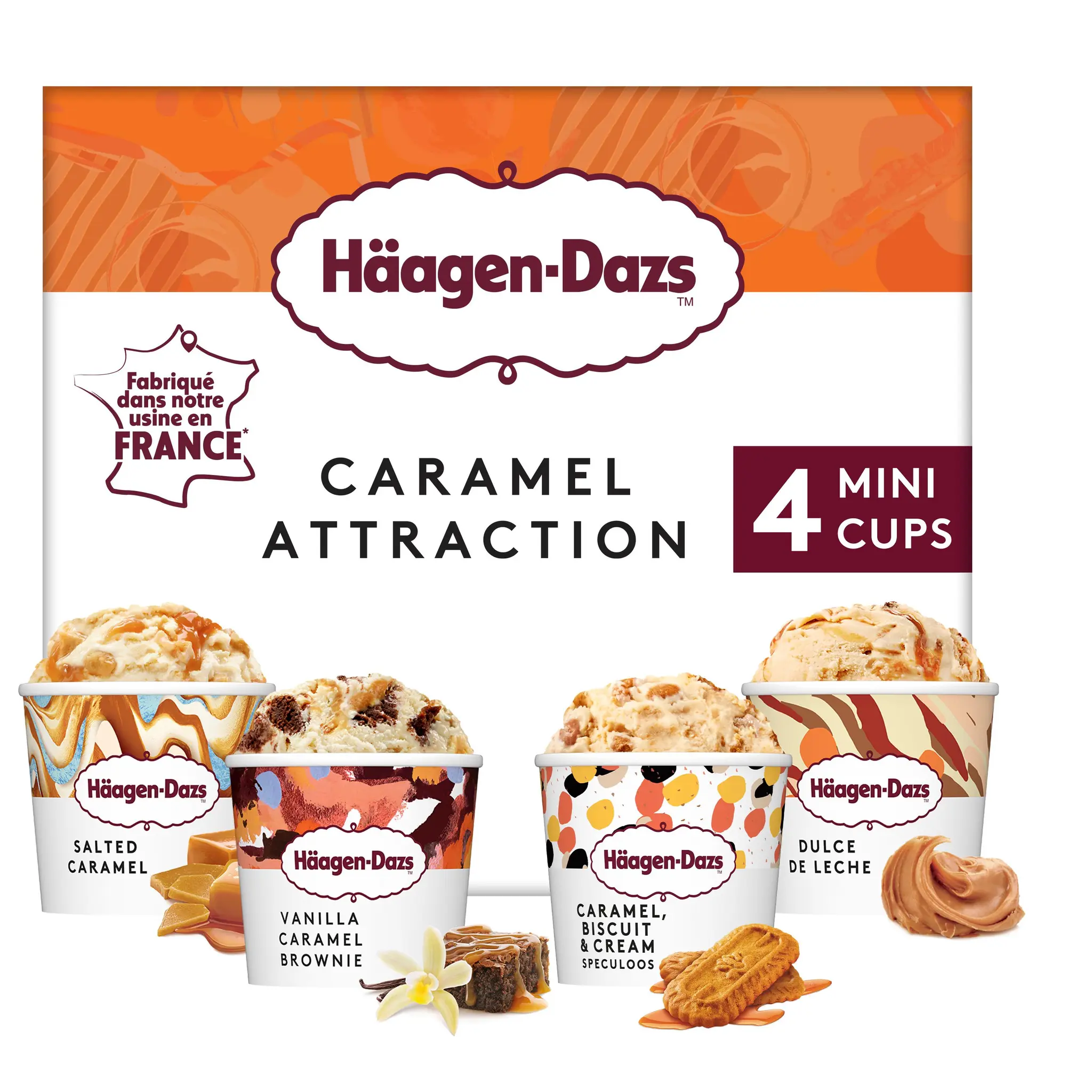 HAAGEN DAZS Mini pots crème glacée Caramel Attraction