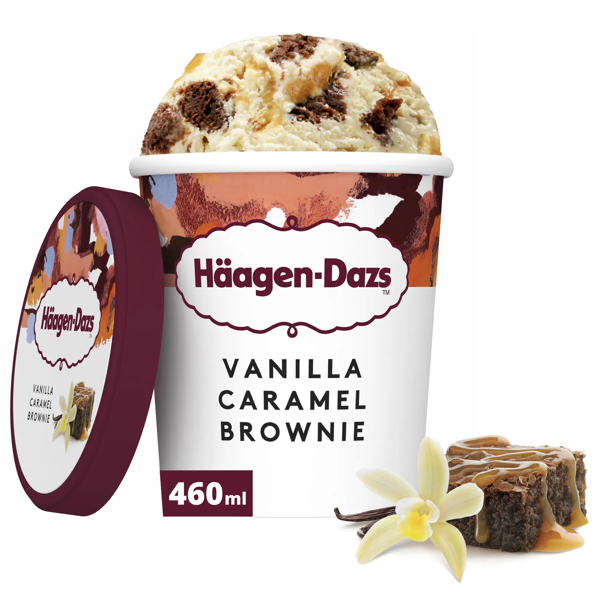HAAGEN DAZS Pot de crème glacée vanille caramel brownie