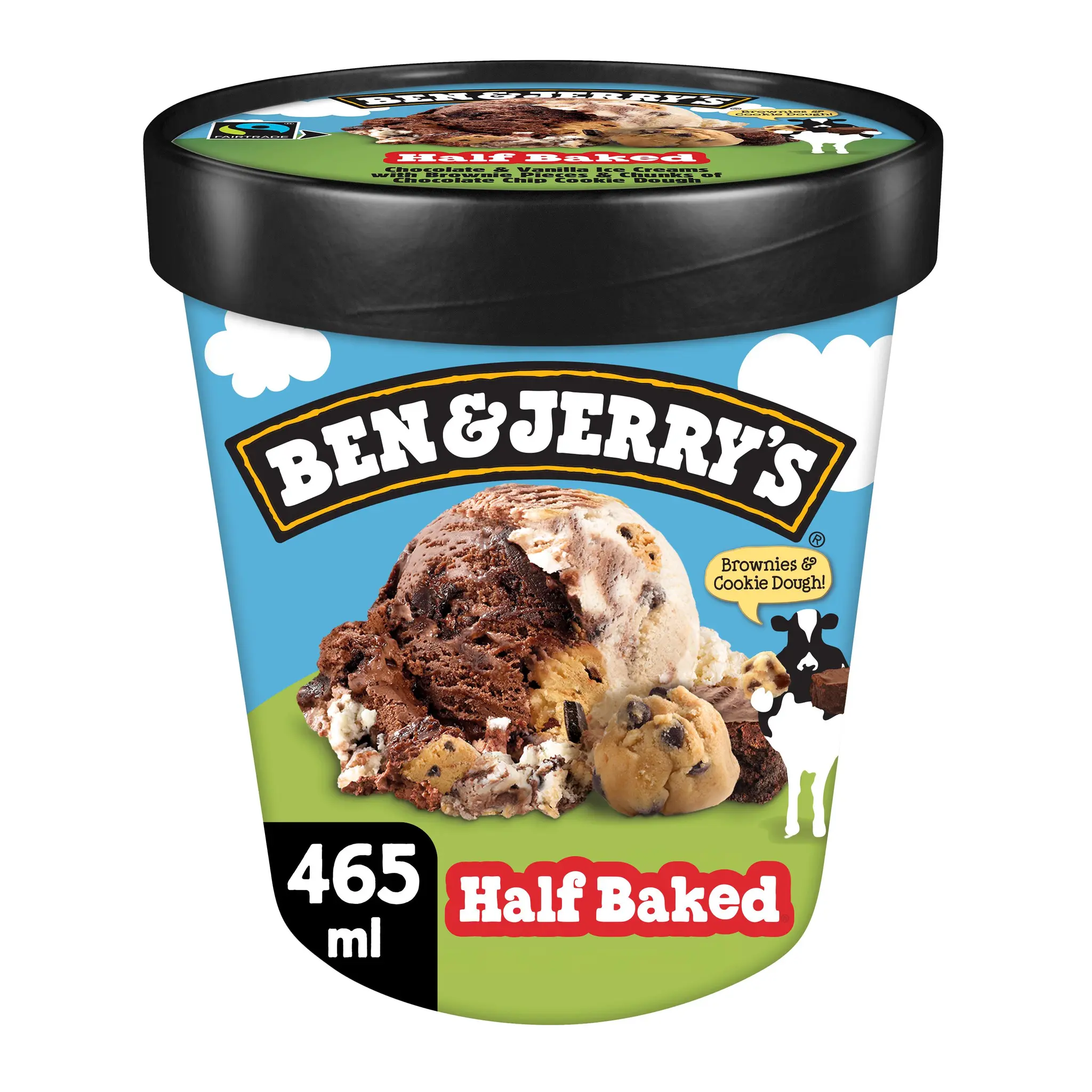 BEN & JERRY'S Pot de crème glacée vanille chocolat brownies cookies
