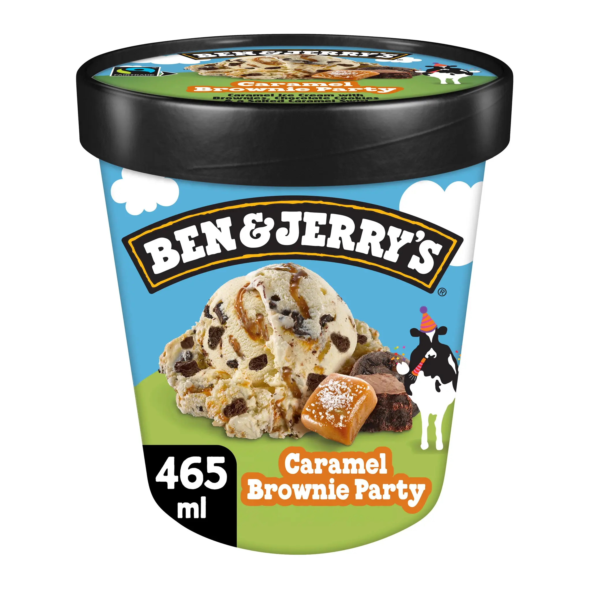 BEN & JERRY'S Pot de crème glacée caramel brownie