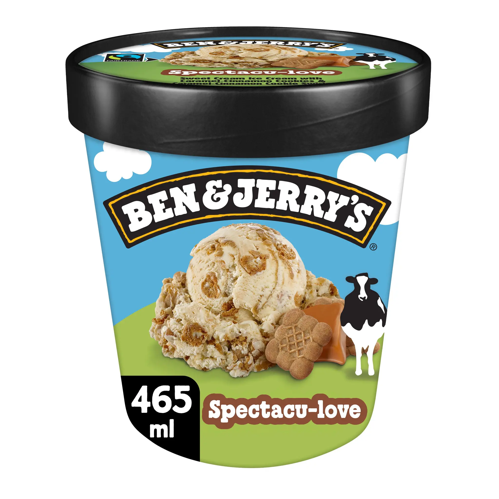 BEN & JERRY'S Pot de crème glacée spectacu-love caramel cookie