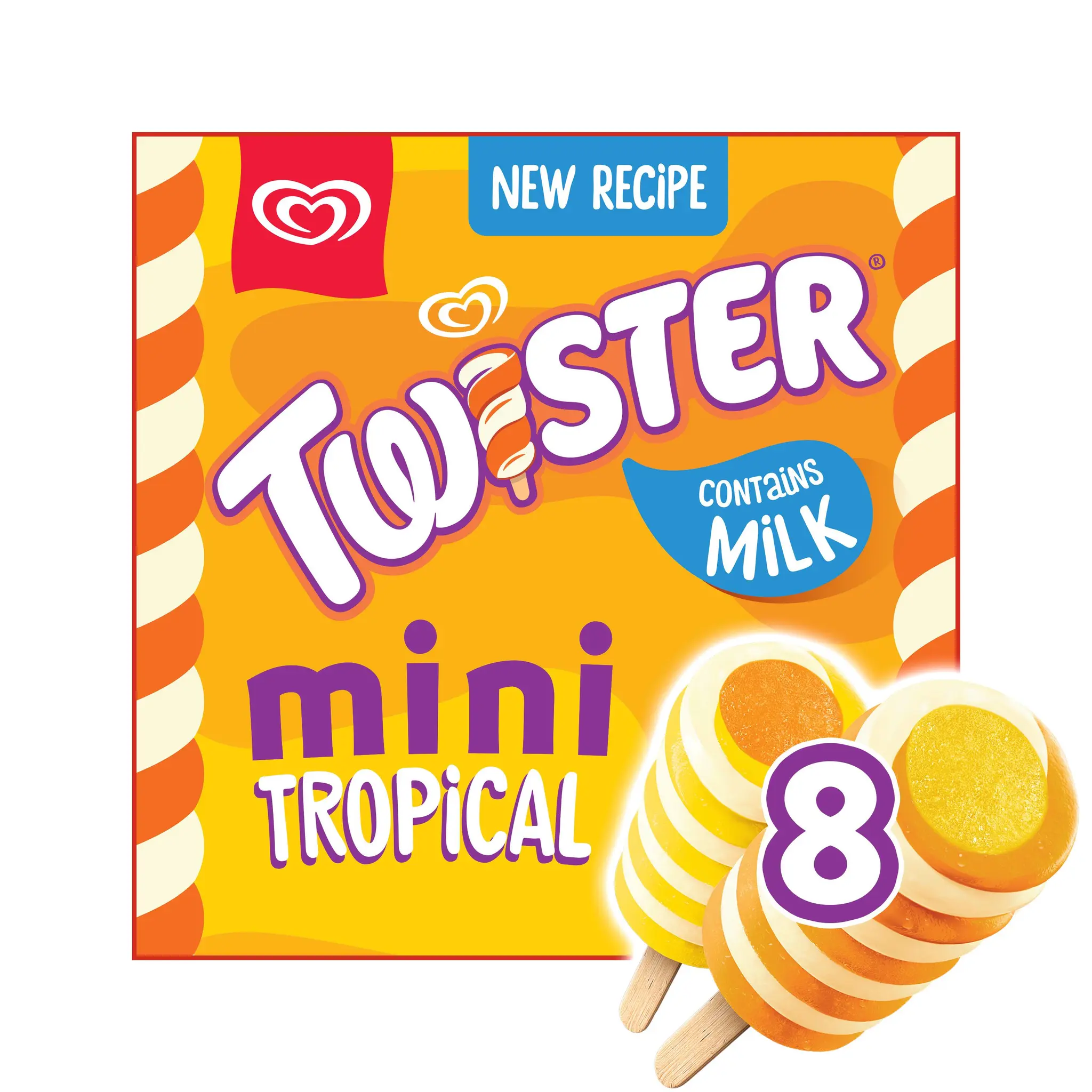 MIKO Twister Mini glaces à l'eau tropical et ananas