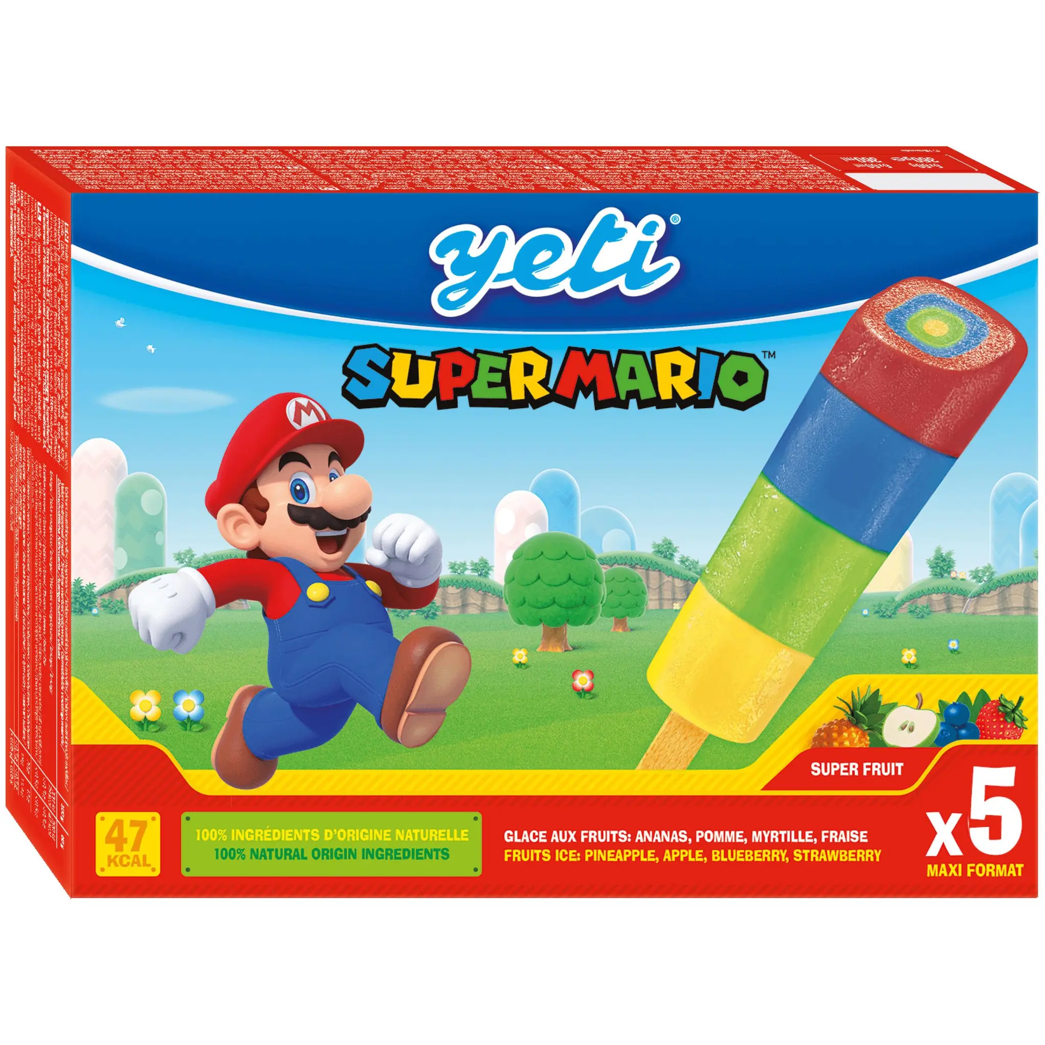 YETI Superfruit bâtonnets glacés ananas pomme myrtille fraise