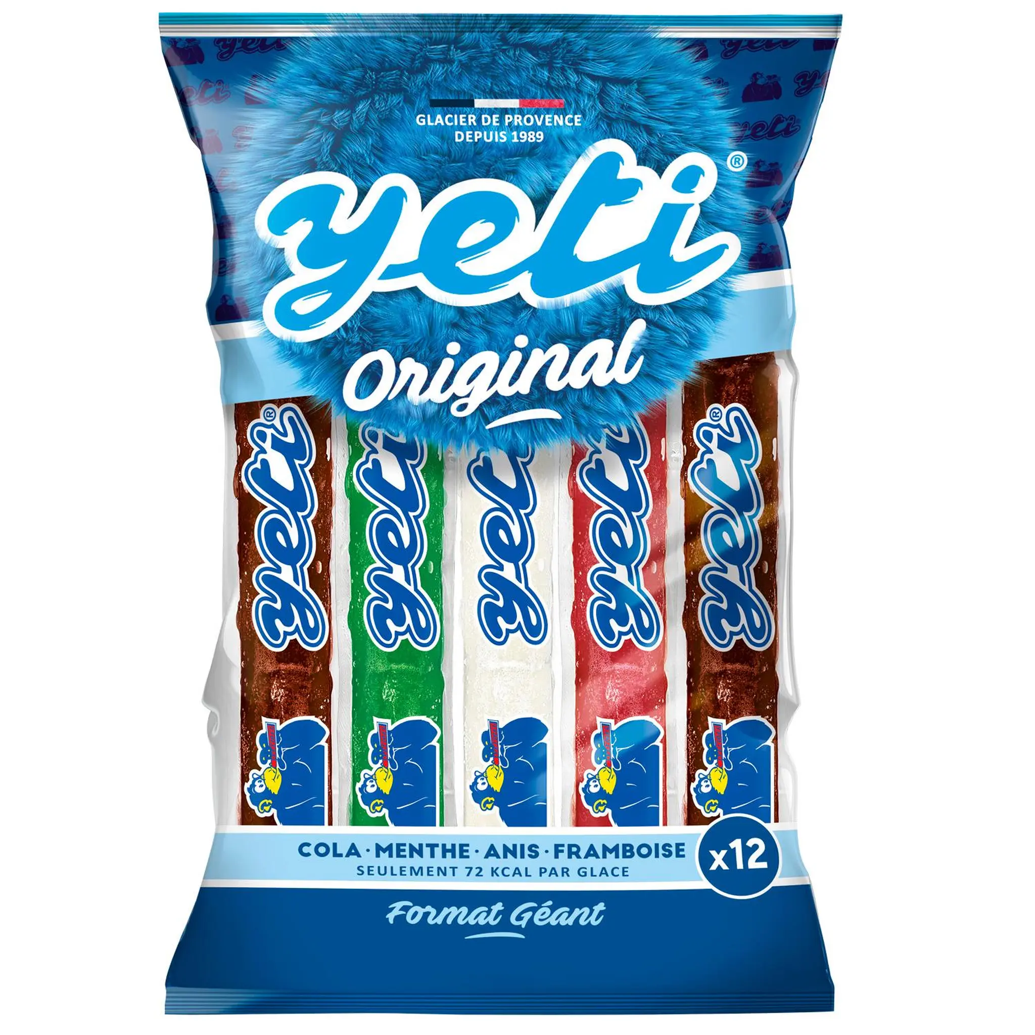 YETI Bâtonnets glacés aromatisé cola menthe anis framboise