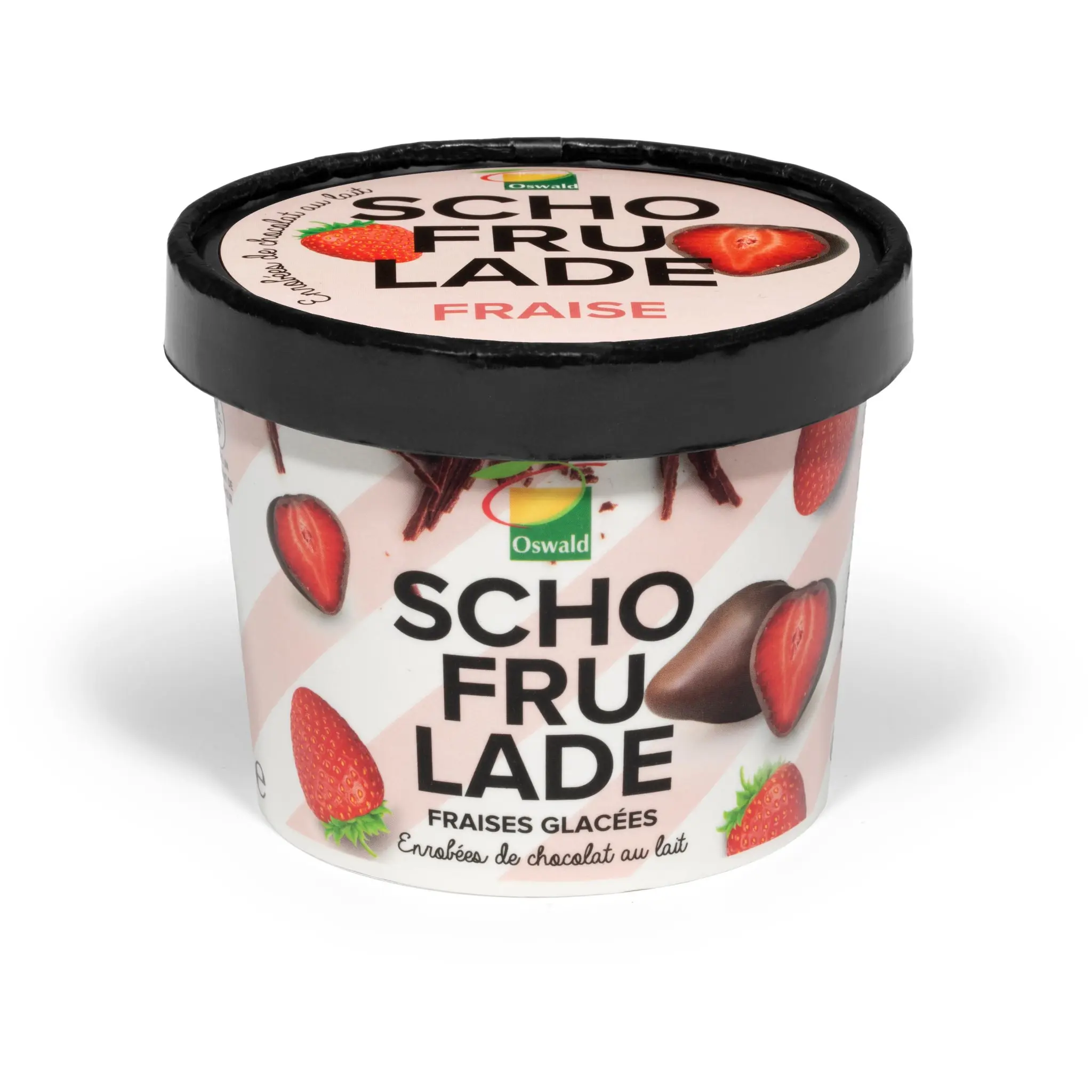 SCHOFRULADE Fraises enrobées de chocolat au lait