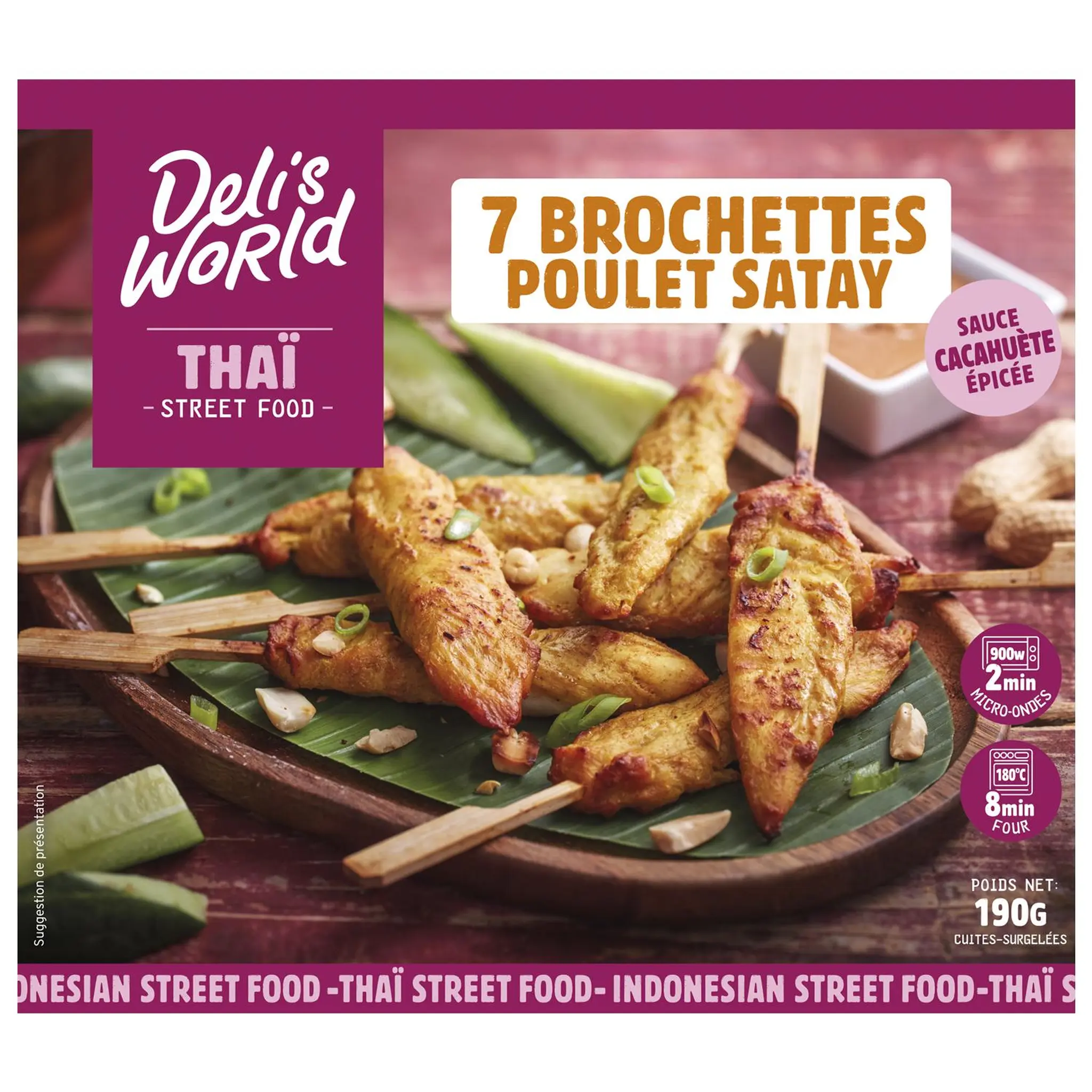 DELIS WORLD Brochettes de poulet satay