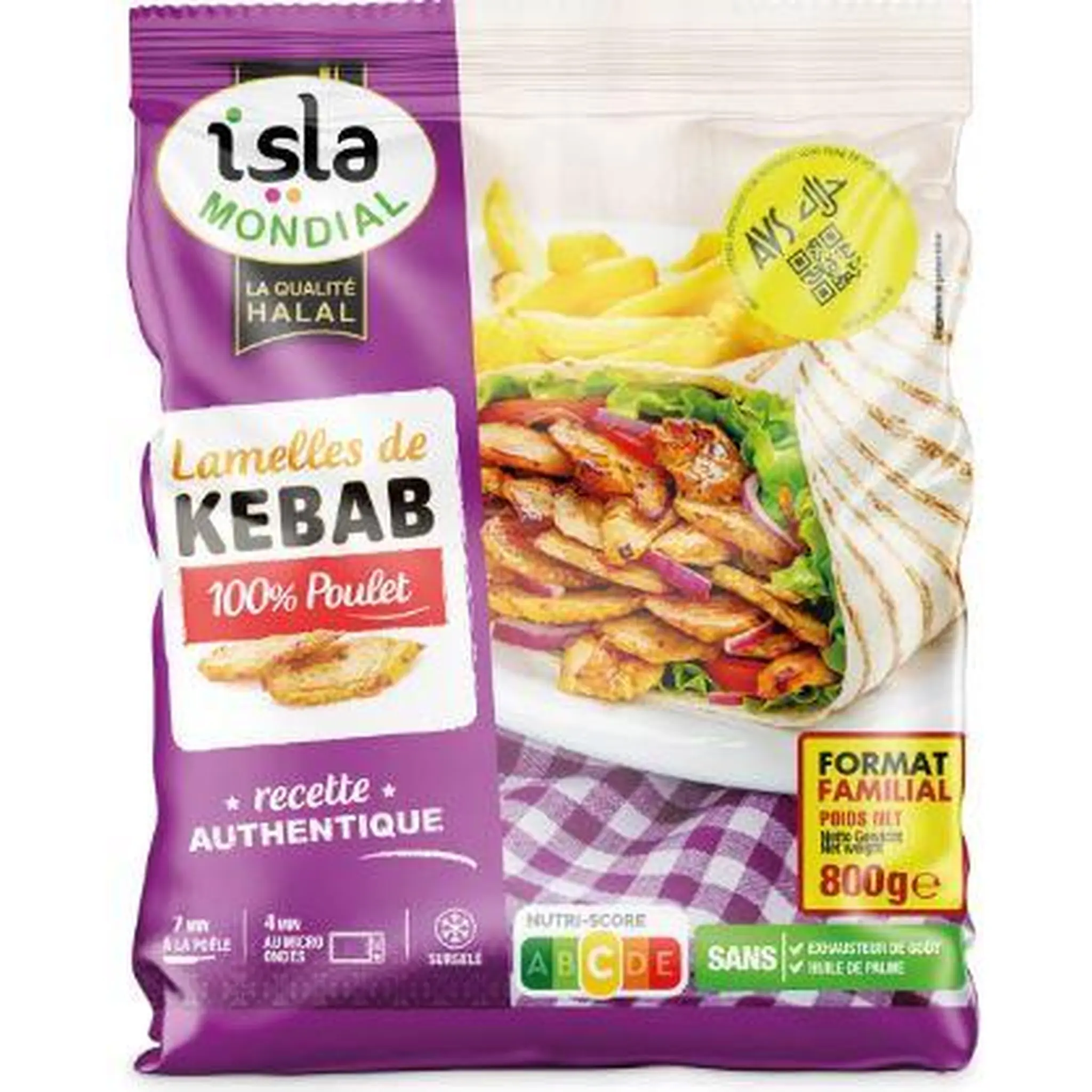 ISLA MONDIAL Lamelles de kebab halal