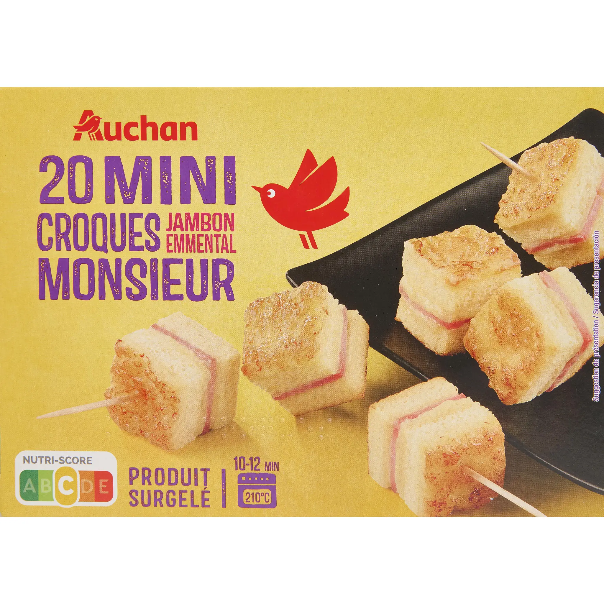 AUCHAN Mini croques monsieur jambon emmental