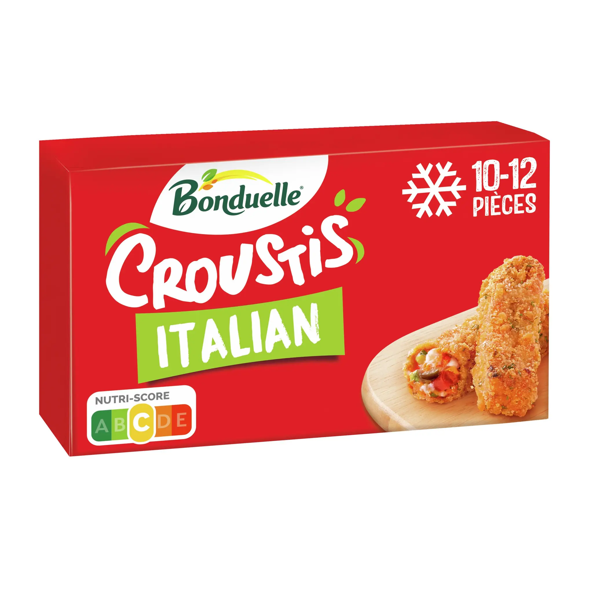 BONDUELLE Mini croustis italian aubergine poivron mozzarella