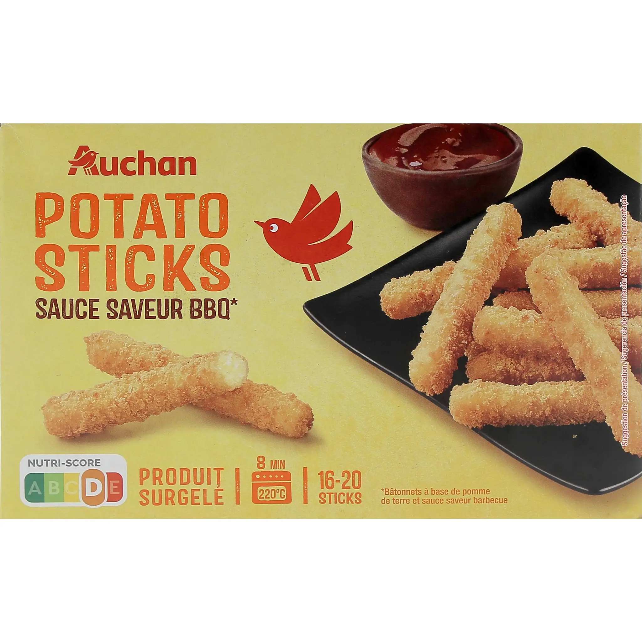 AUCHAN Potato sticks sauce saveur barbecue