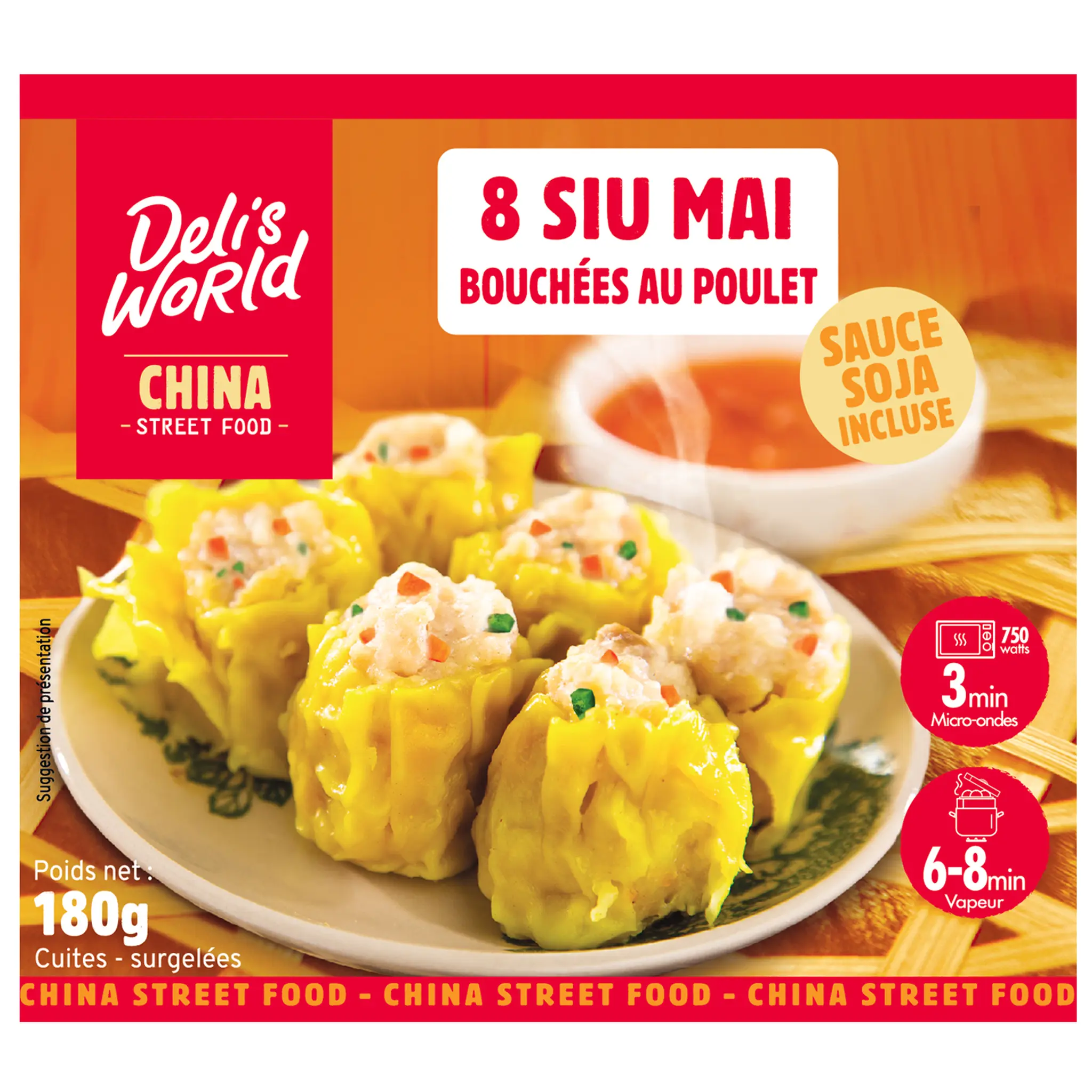 DELI'S WORLD Bouchées au poulet siu mai sauce soja