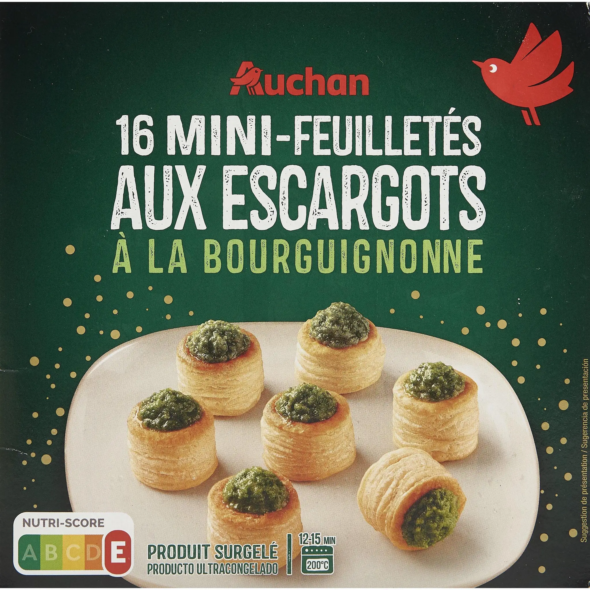 AUCHAN Mini feuilletés aux escargots à la Bourguignonne