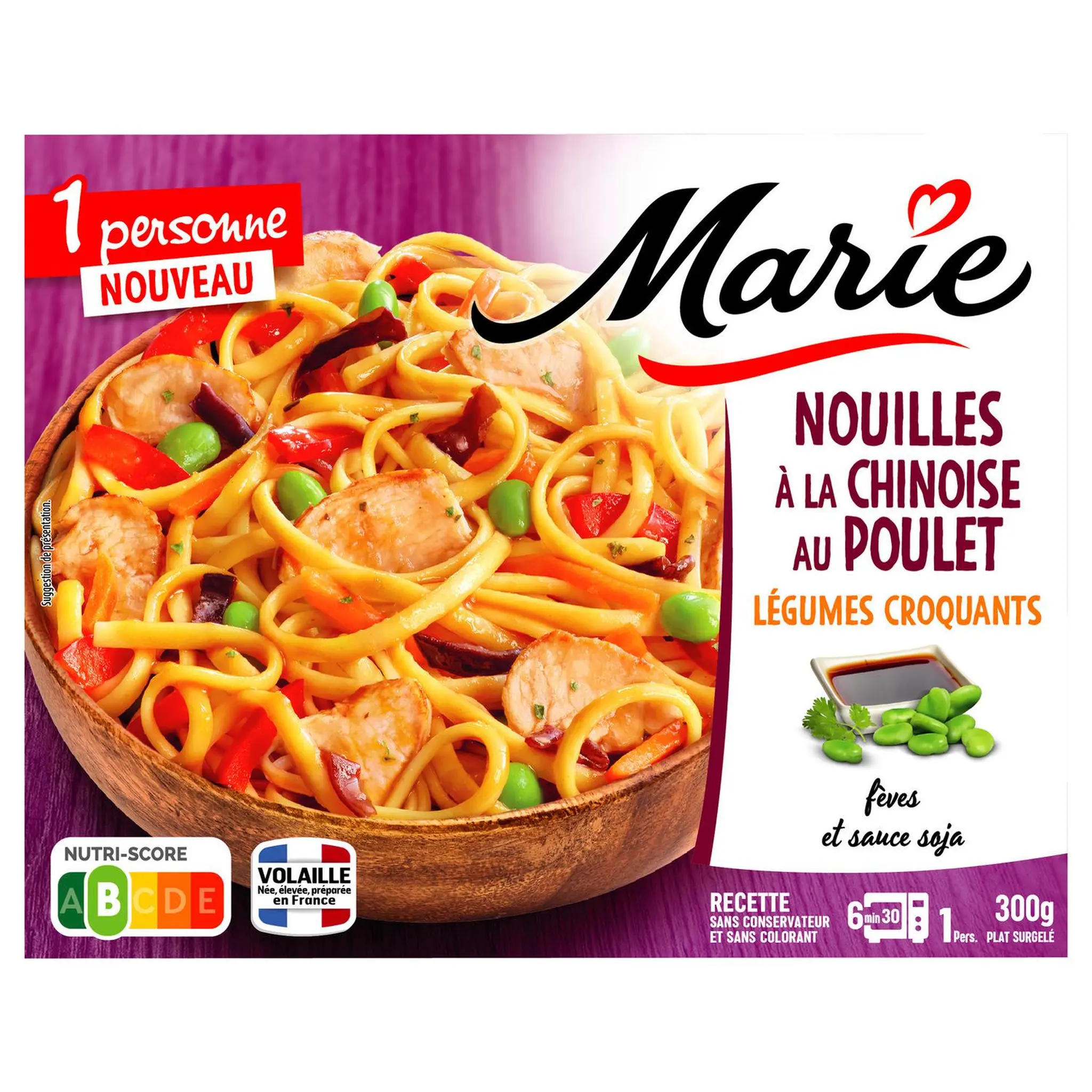 MARIE Nouilles à la chinoise poulet légumes croquants