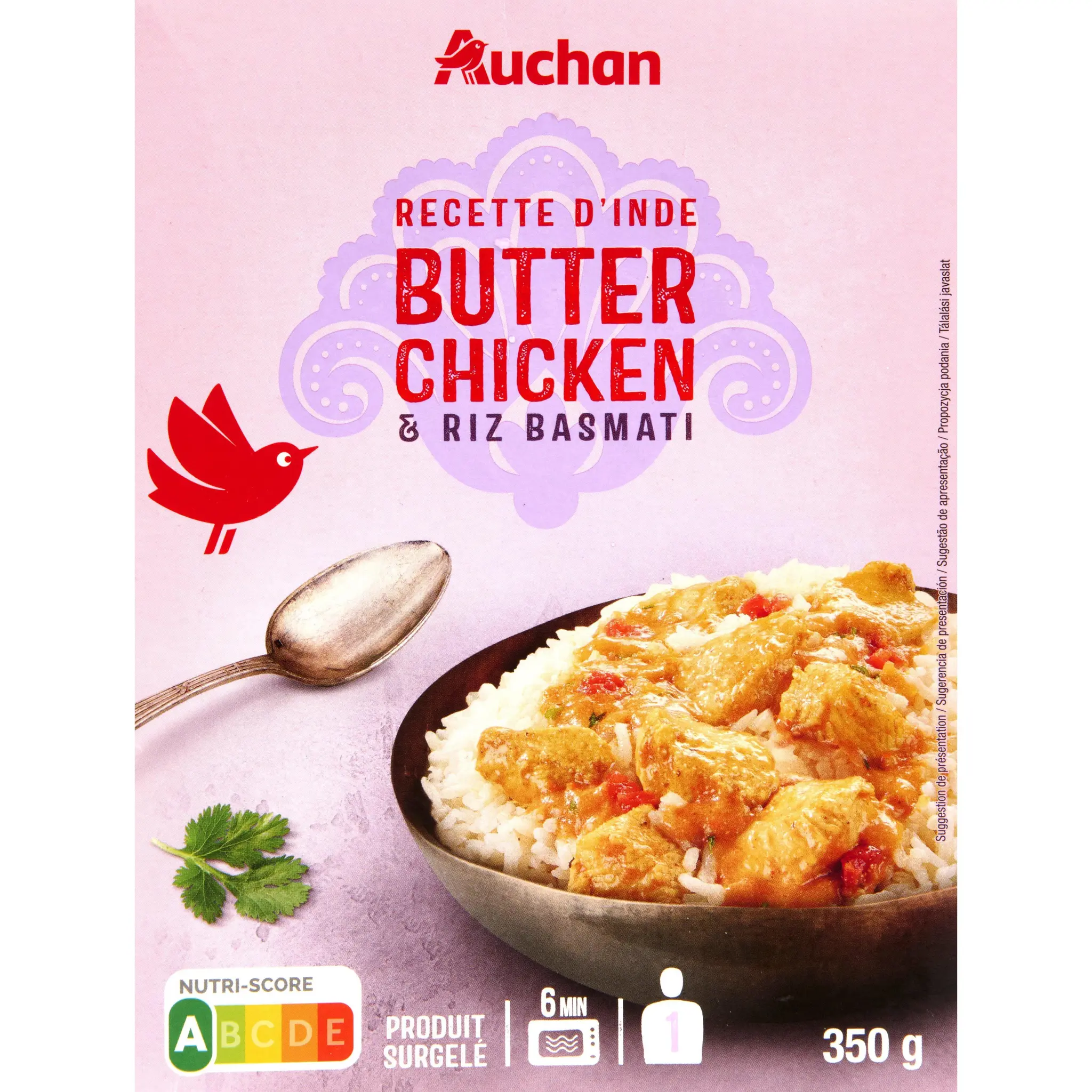 AUCHAN Butter chicken riz basmati