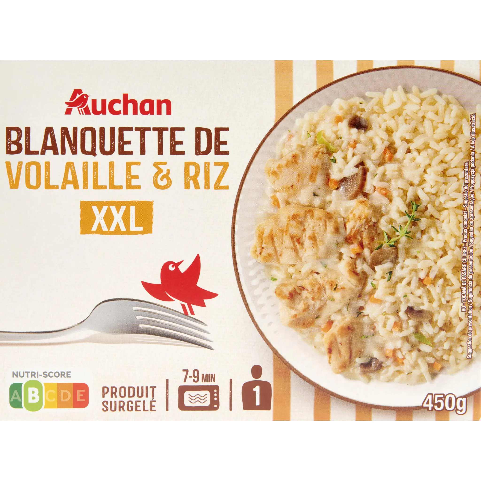 AUCHAN Blanquette de volaille et riz XXL
