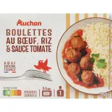 AUCHAN Boulettes de bœuf et riz