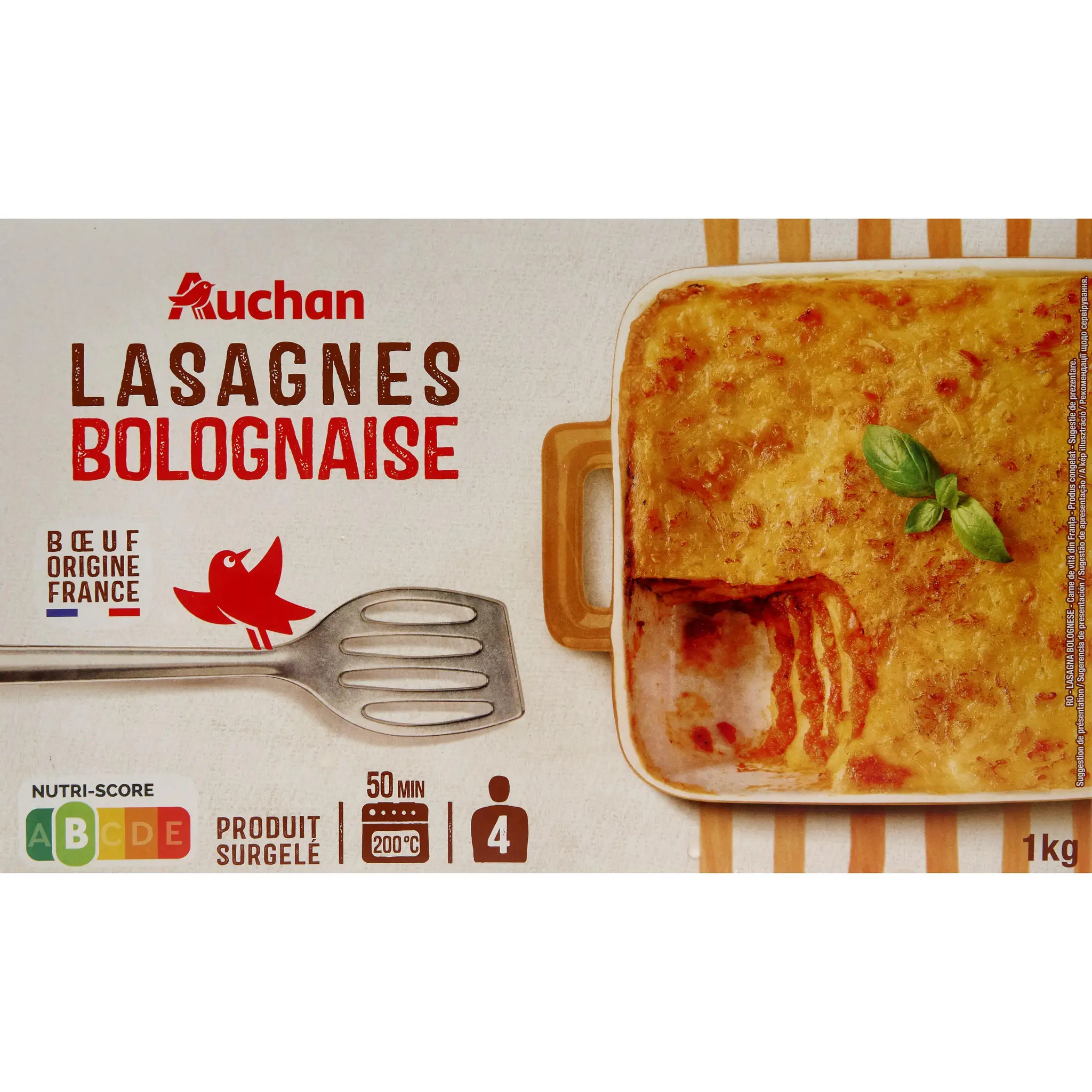 AUCHAN Lasagnes à la bolognaise