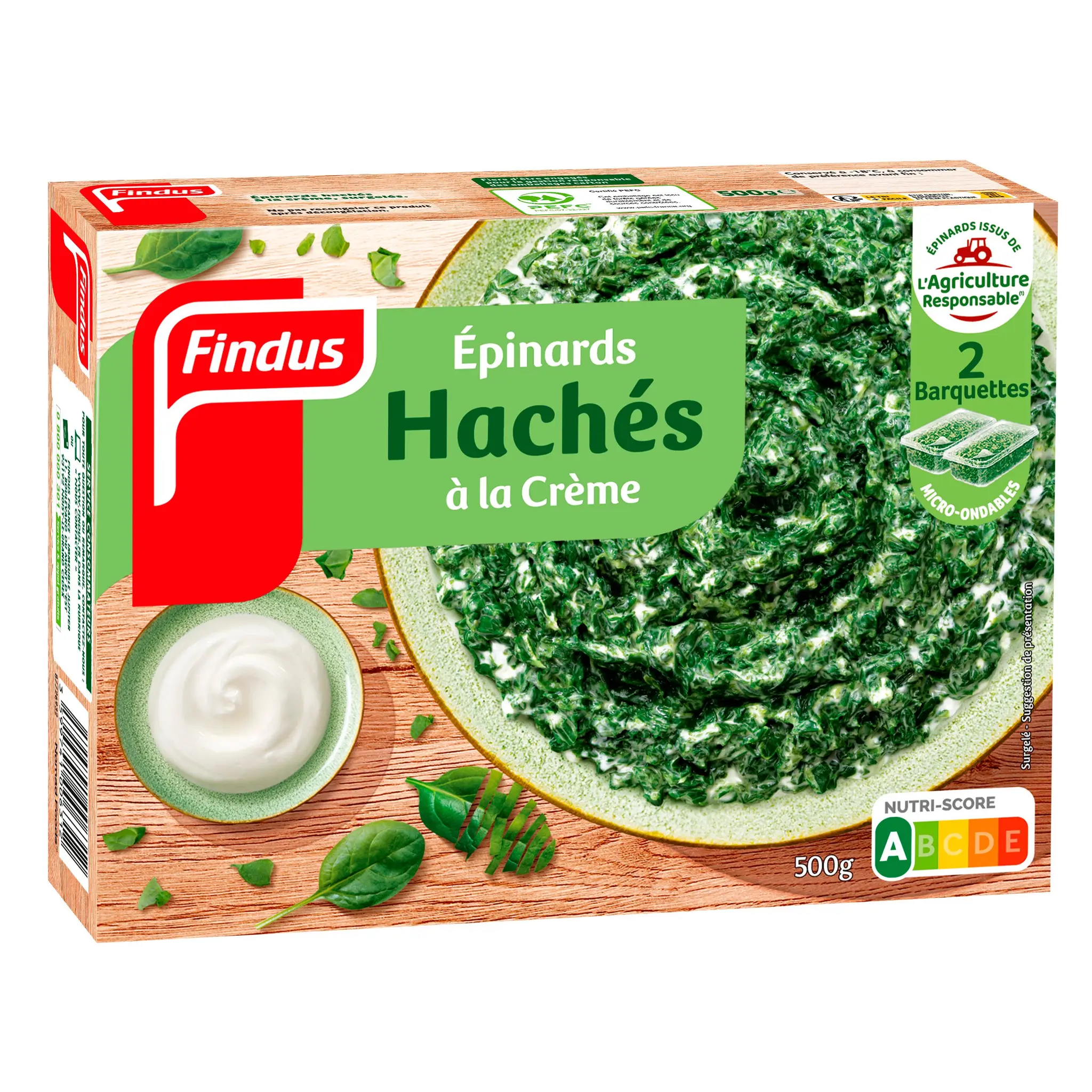 FINDUS Epinards hachés à la crème fraîche