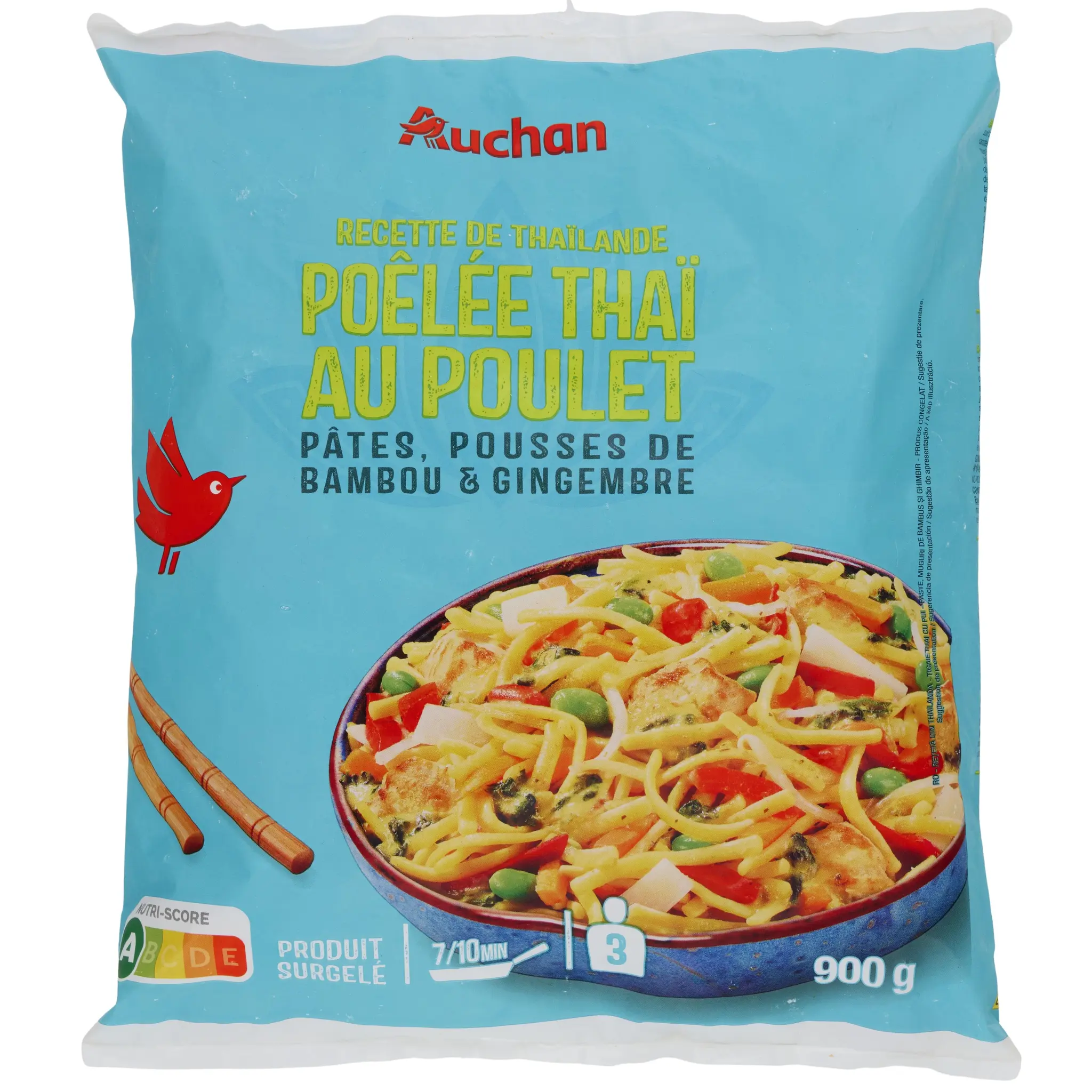 AUCHAN Poêlée thaï au poulet