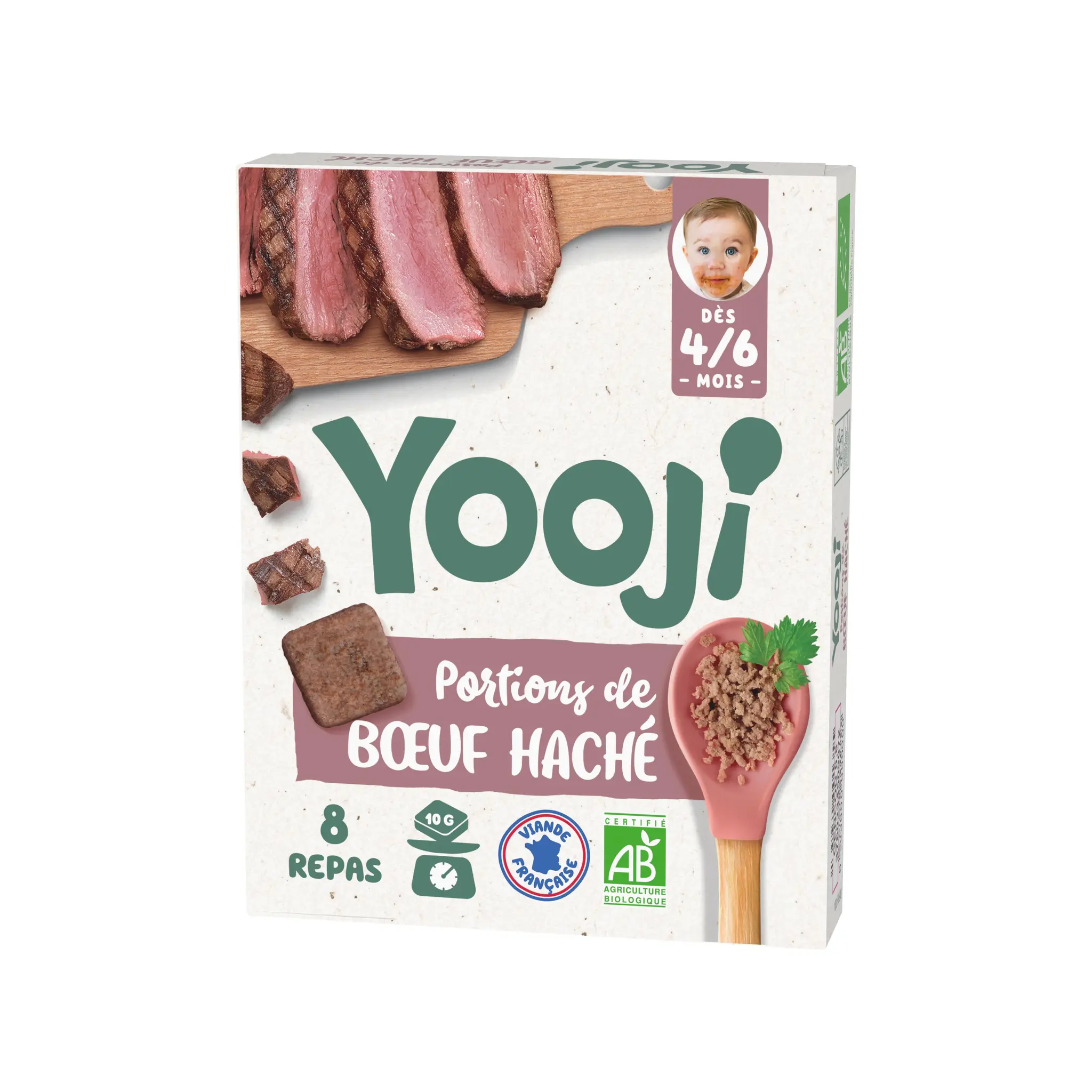YOOJI Haché de boeuf bio surgelé dès 6 mois