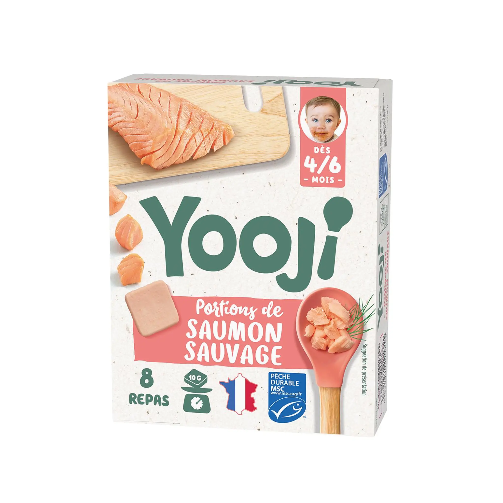YOOJI Haché de saumon MSC surgelé 4/6 mois