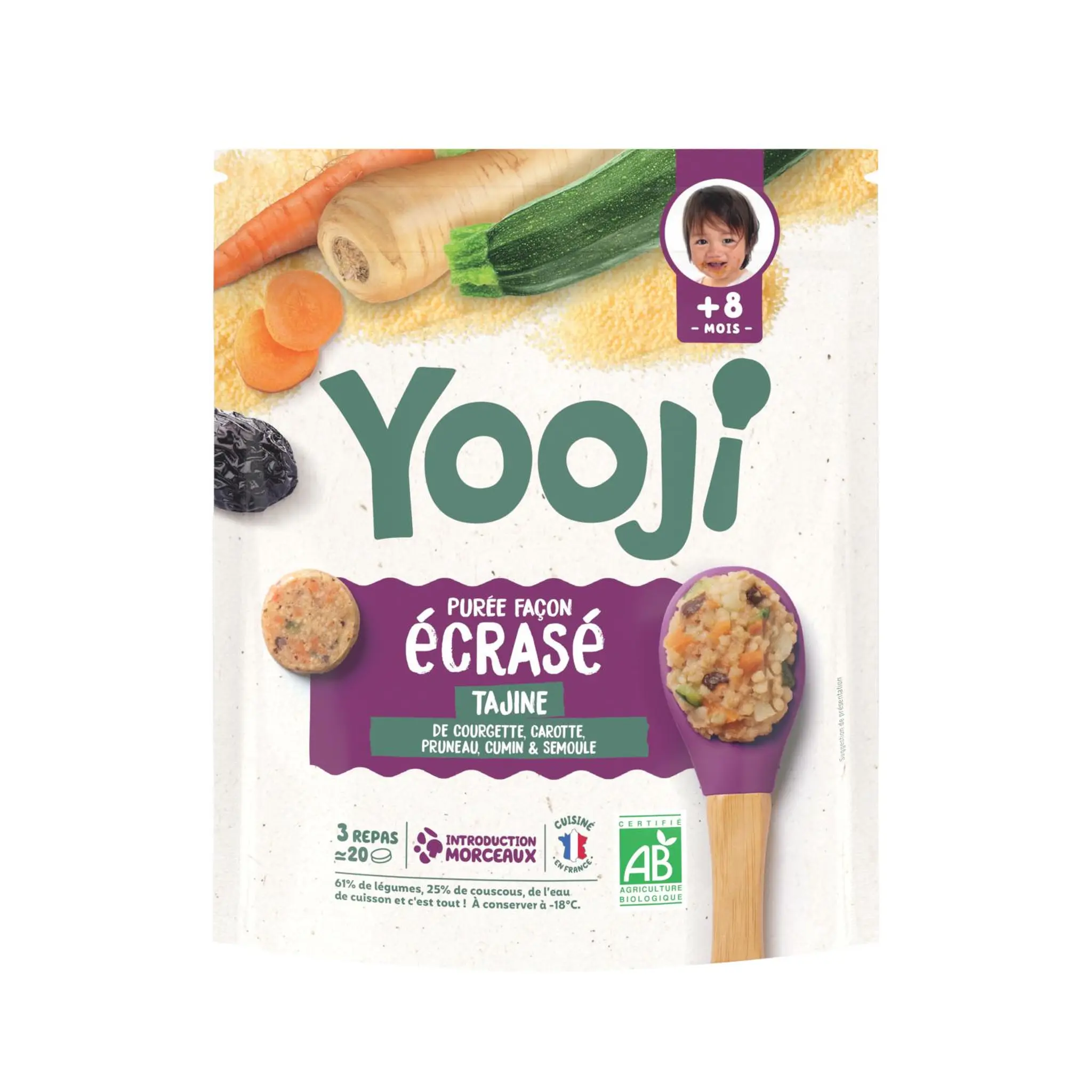 YOOJI Ecrasé tajine bio surgelé dès 8 mois