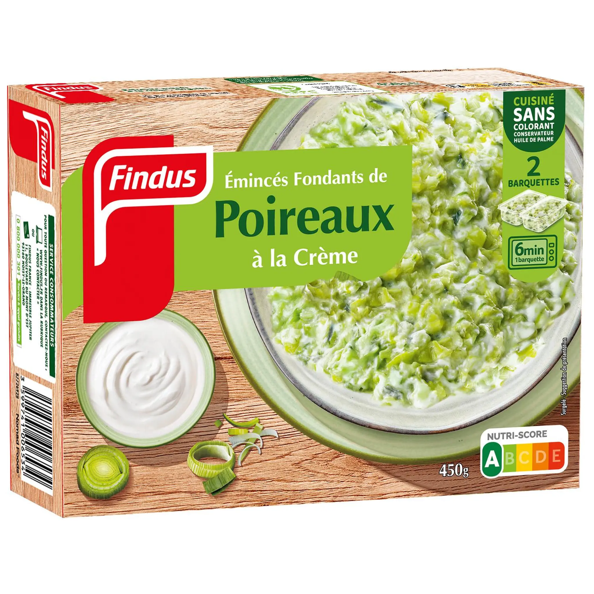 FINDUS Emincés fondants de poireaux à la crème