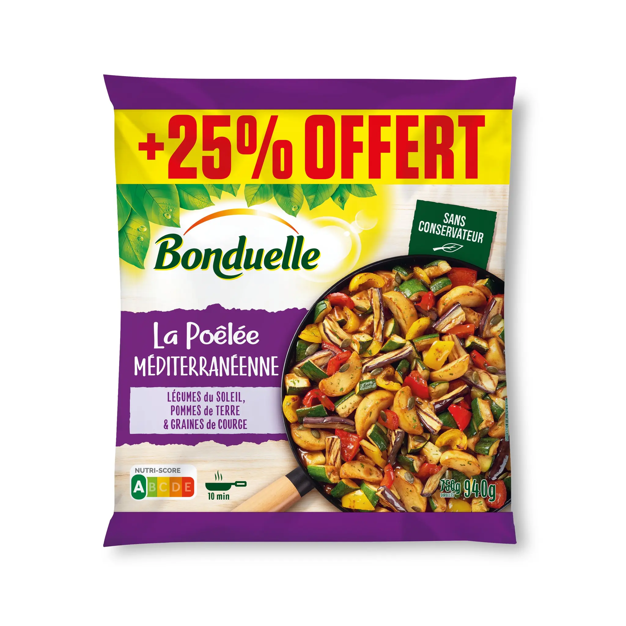 BONDUELLE Poêlée méditerranéenne légumes du soleil +25% offert
