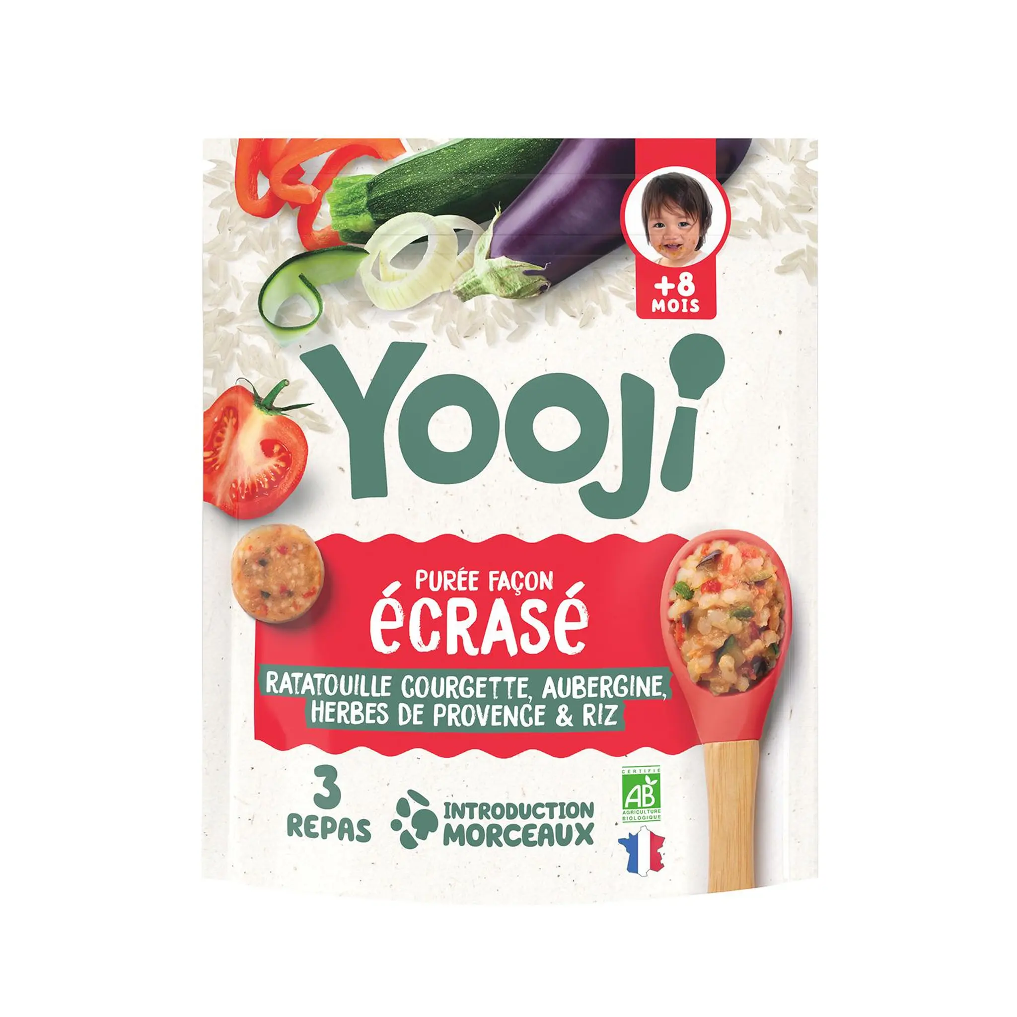 YOOJI Ecrasé de ratatouille bio surgelé des 8 mois