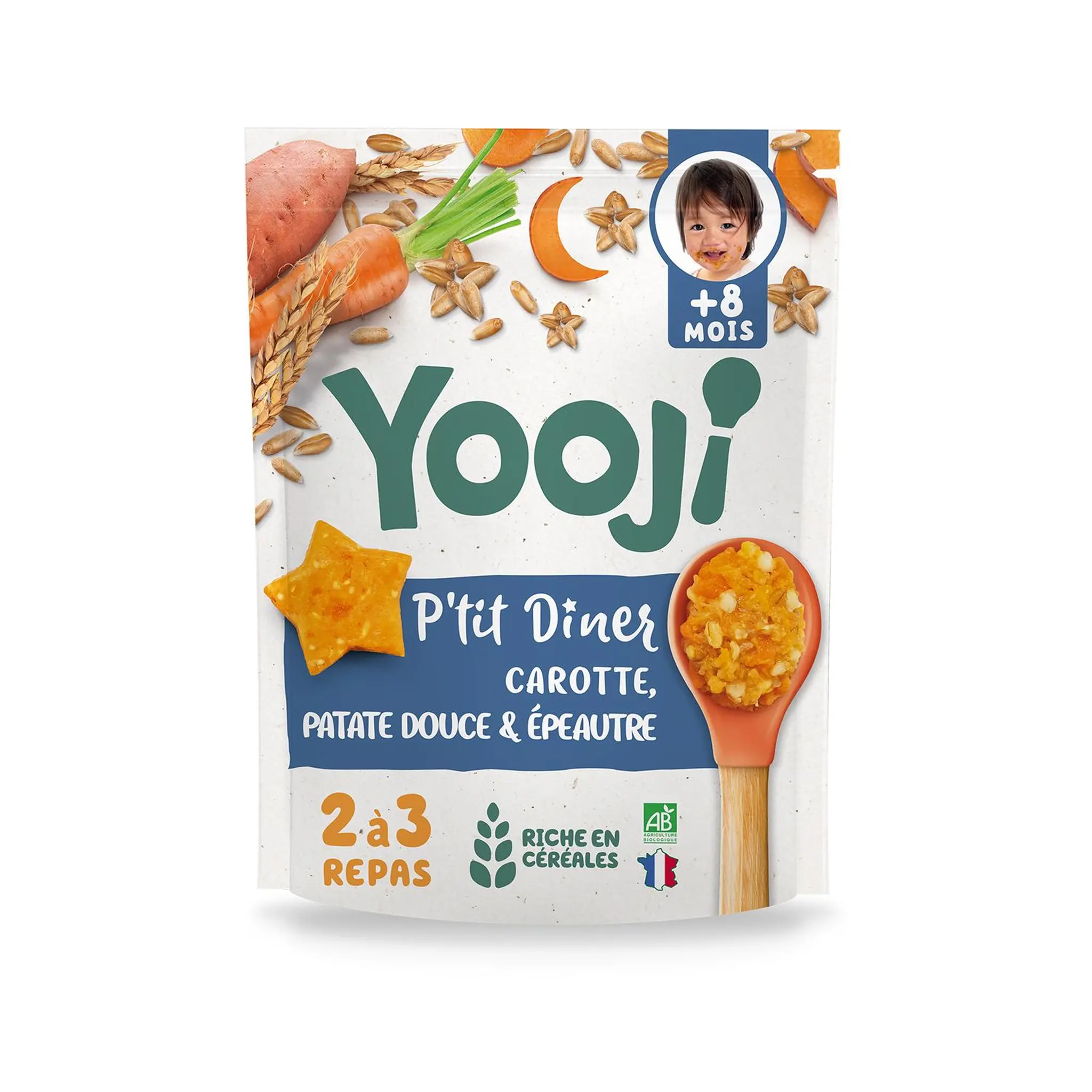 YOOJI P'tit diner Carotte, Patate douce & épeautre Bio dès 8 mois