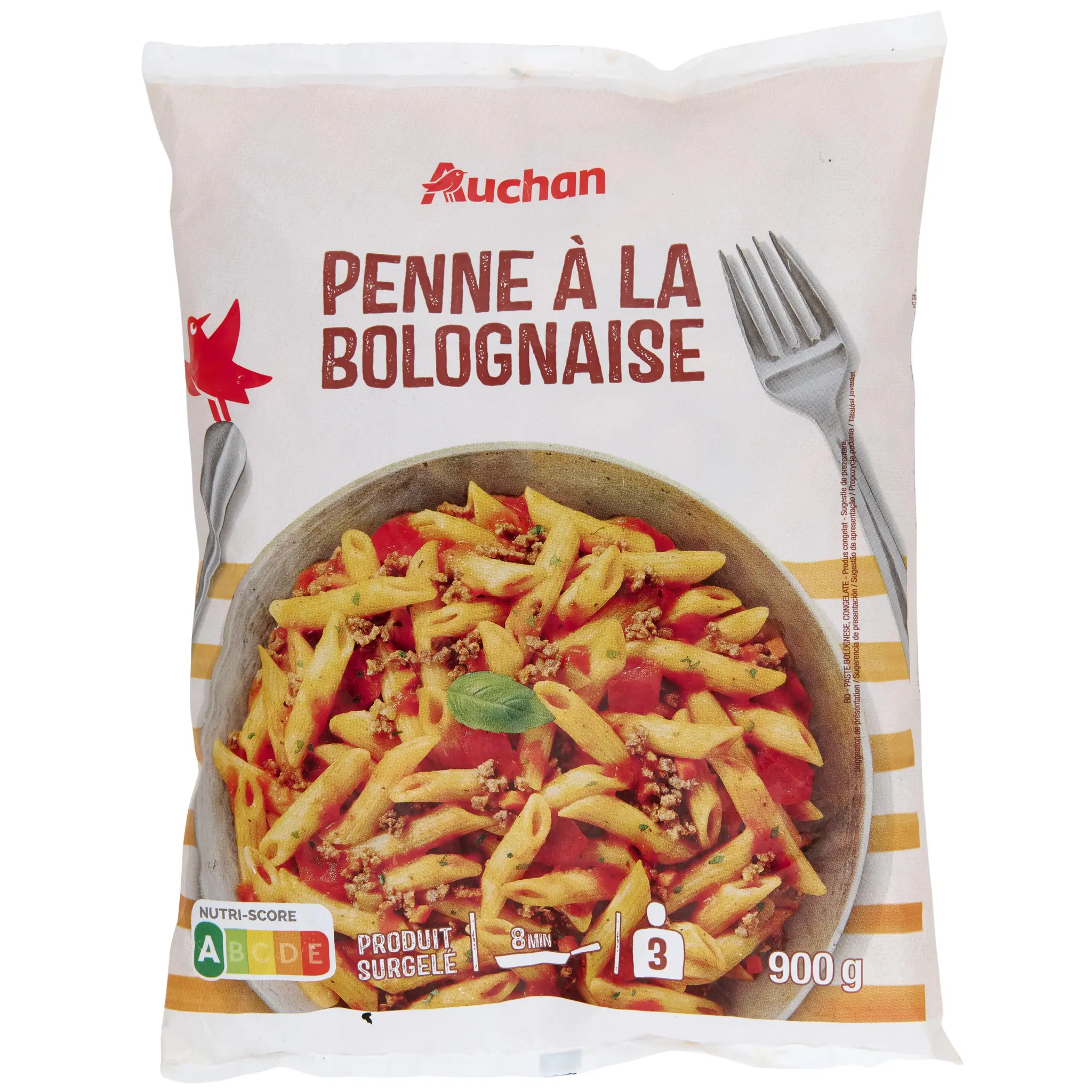 AUCHAN Penne à la bolognaise