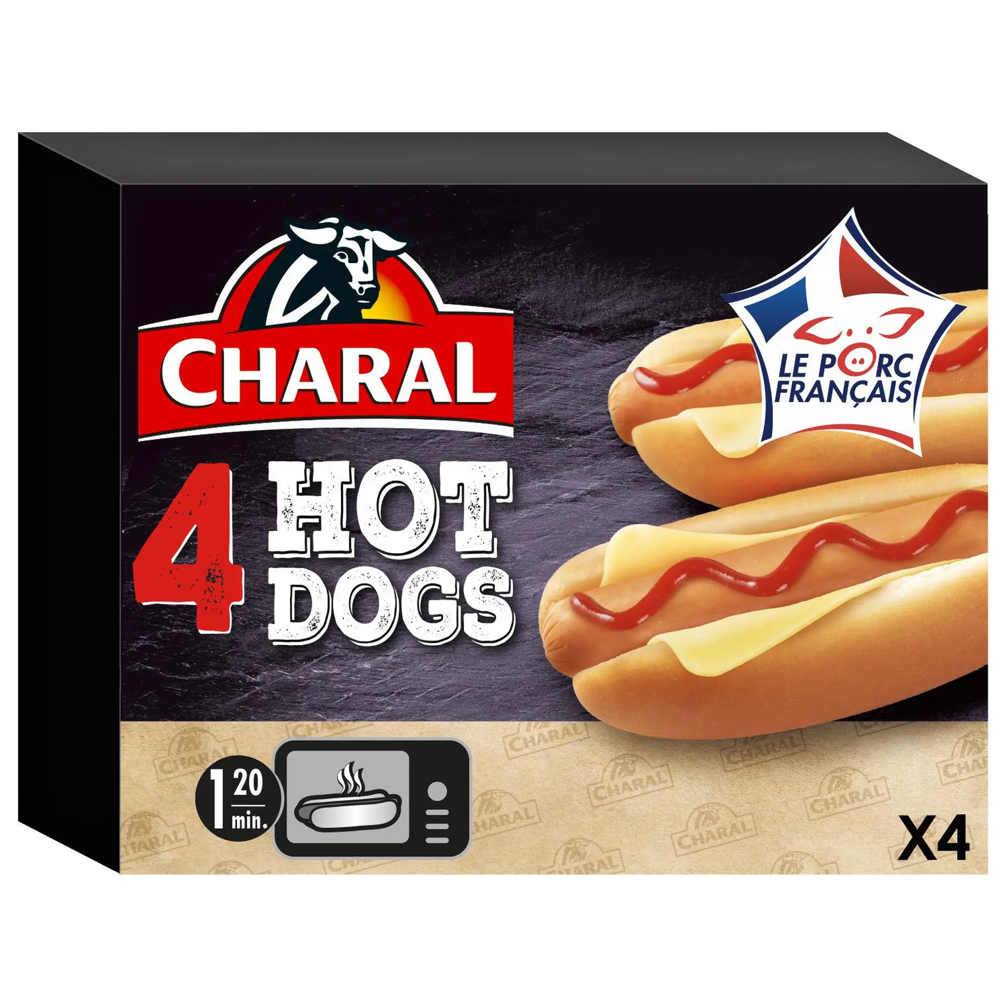CHARAL Hot dogs saveur ketchup