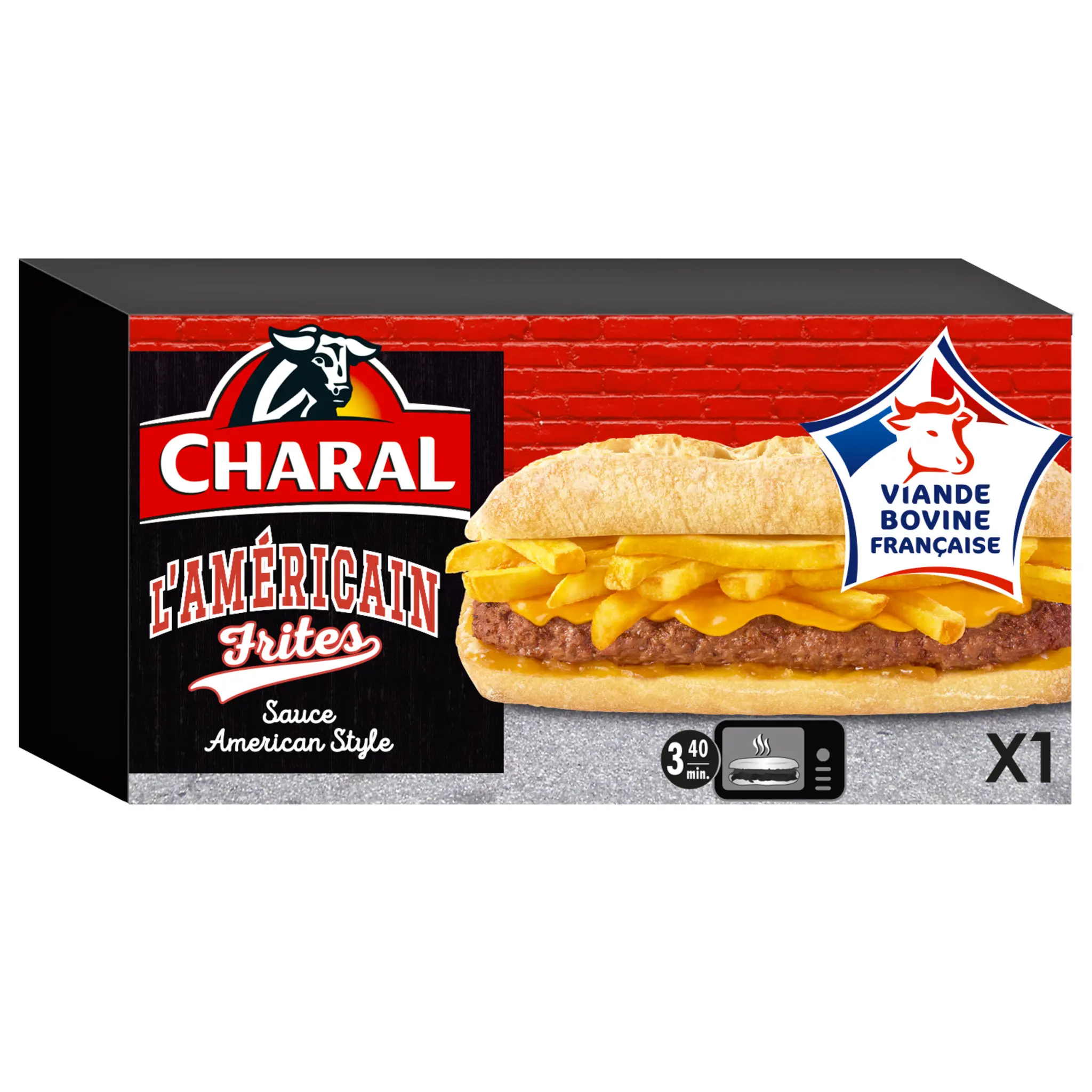 CHARAL Sandwich américain frites sauce American style