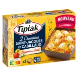 TIPIAK Crumble aux légumes saint-jacques et cabillaud