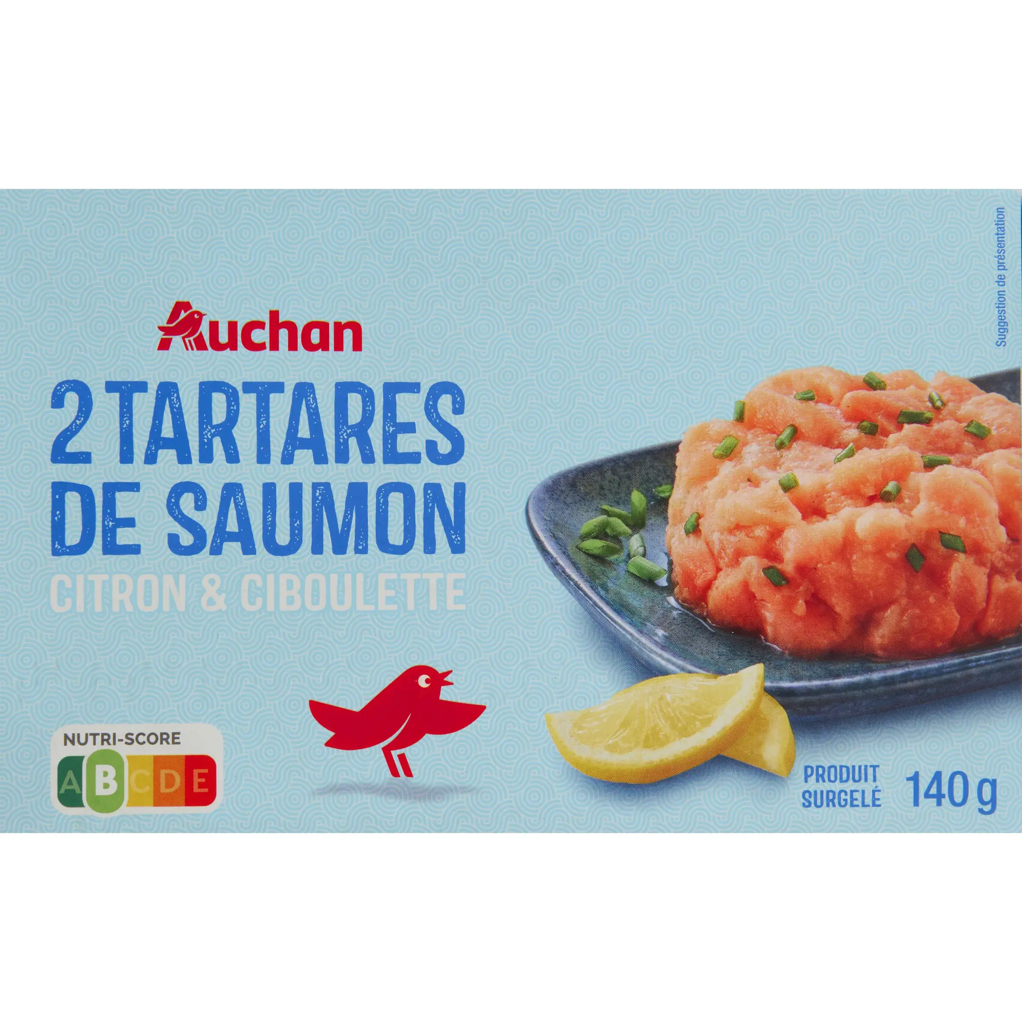 AUCHAN Tartare de saumon citron ciboulette