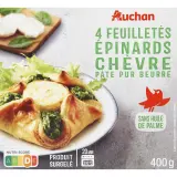 AUCHAN Feuilleté au chèvre épinard