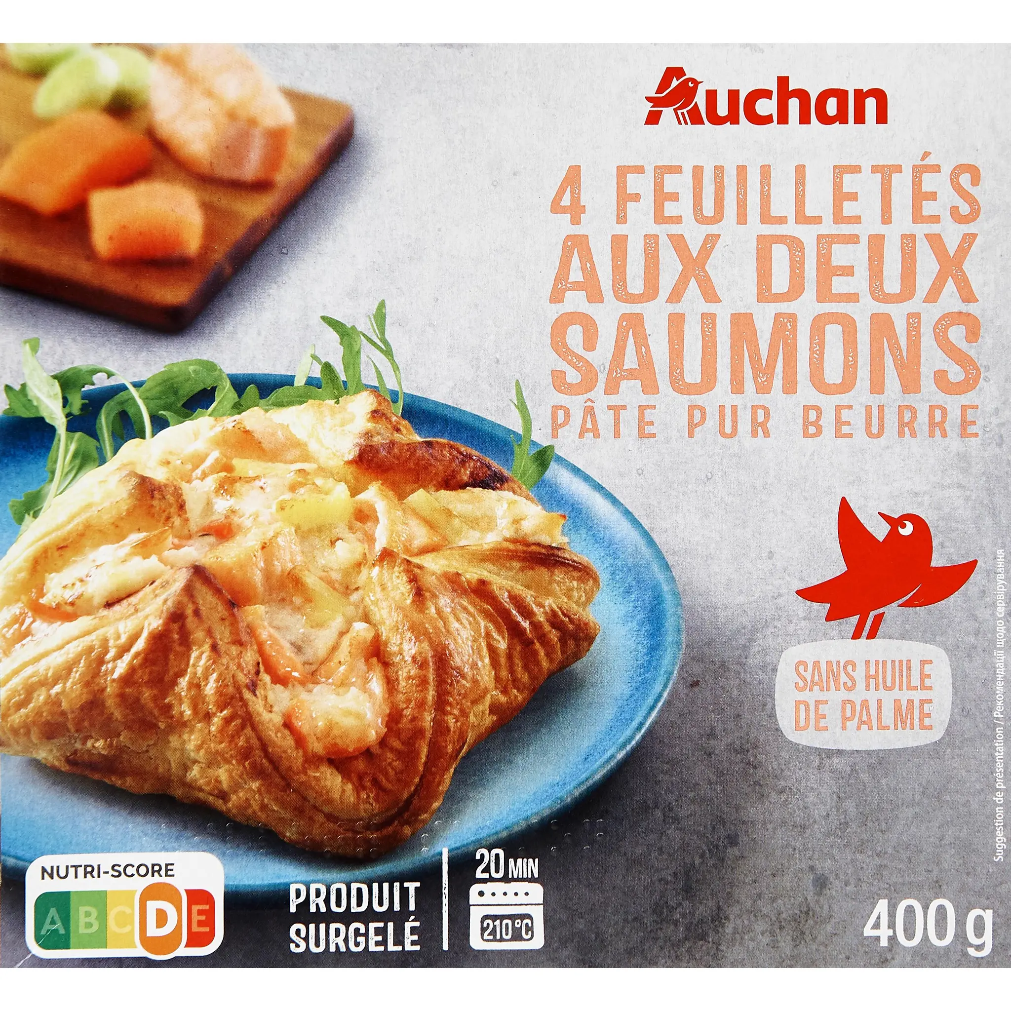 AUCHAN Feuilleté aux 2 saumons