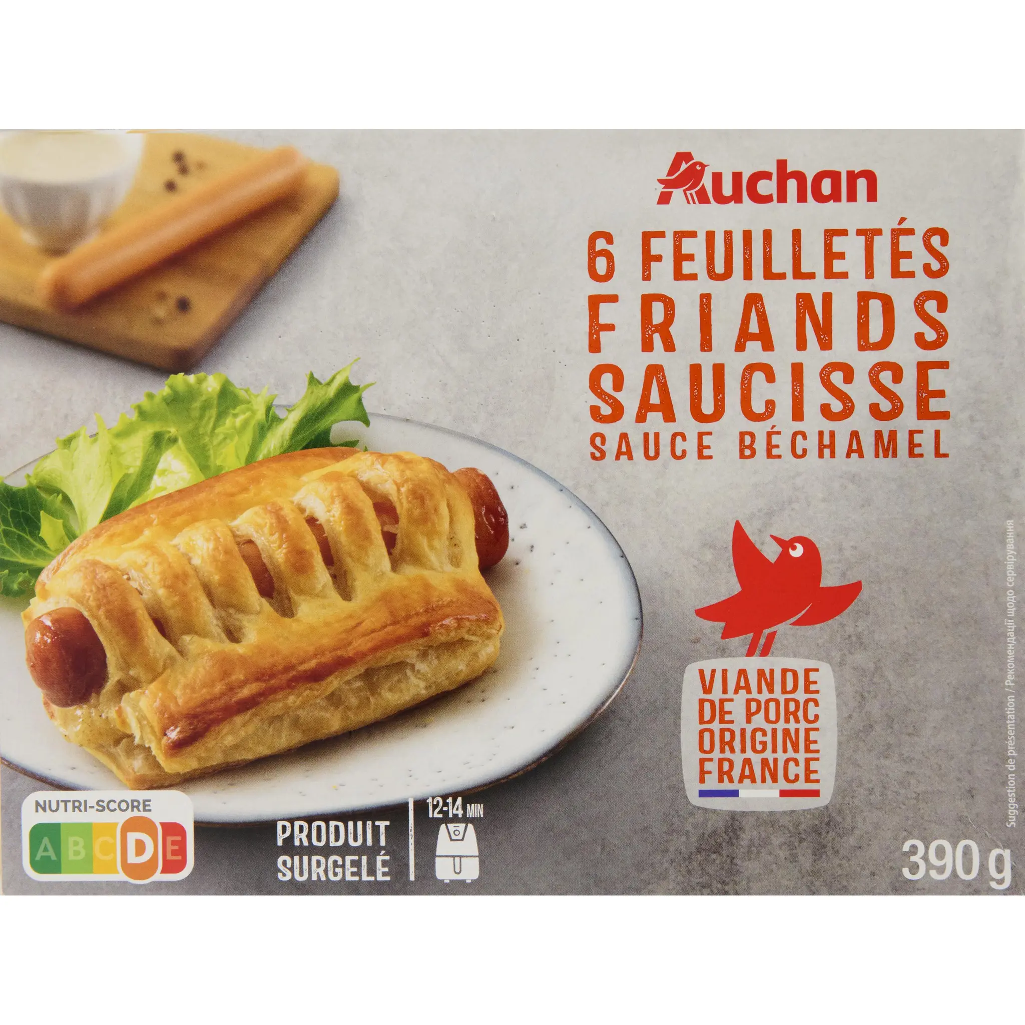 AUCHAN Feuilletés saucisses béchamel