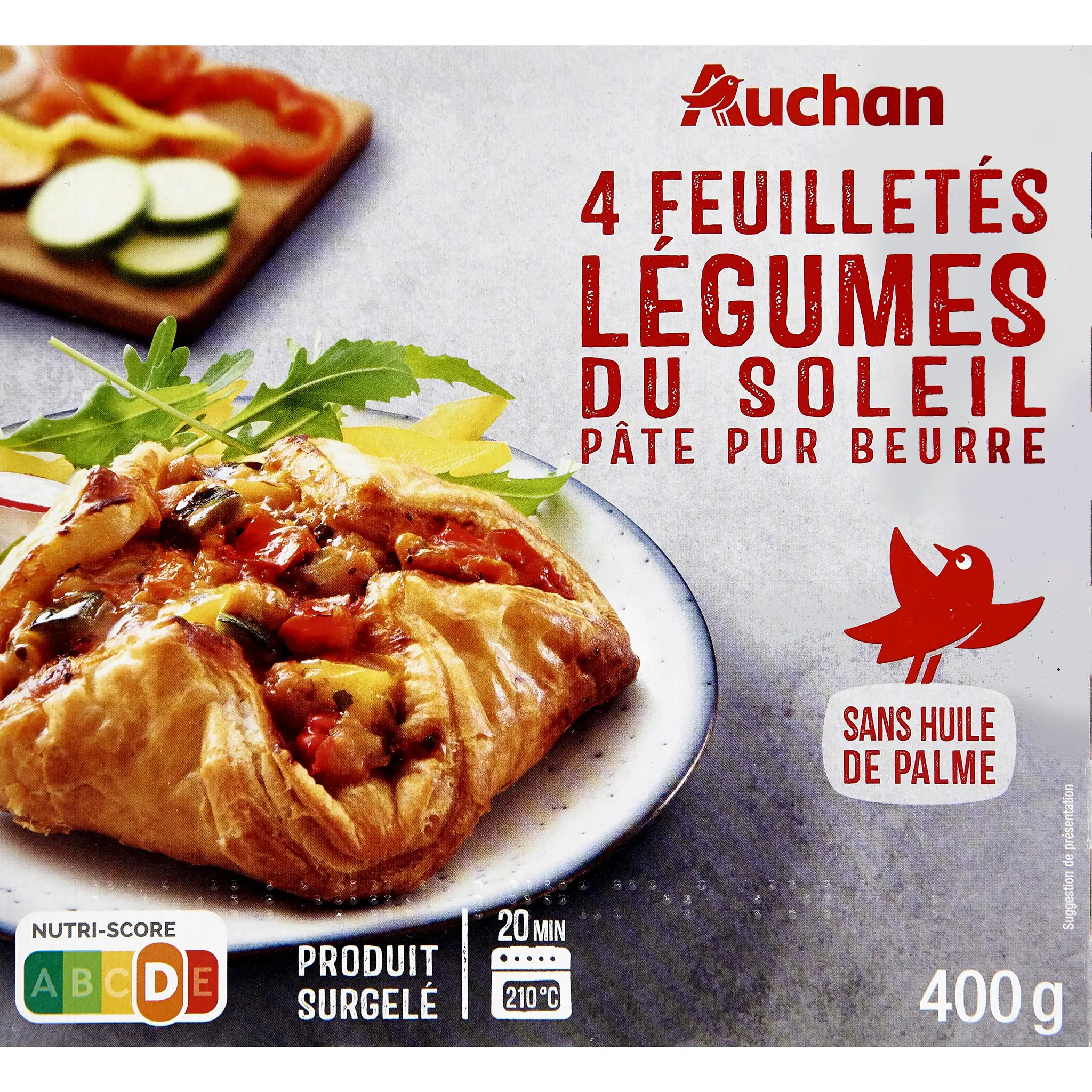 AUCHAN Feuilleté aux légumes du soleil