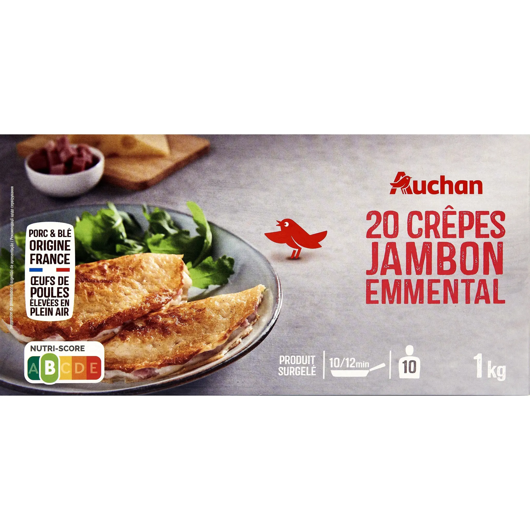 AUCHAN Crêpe jambon emmental