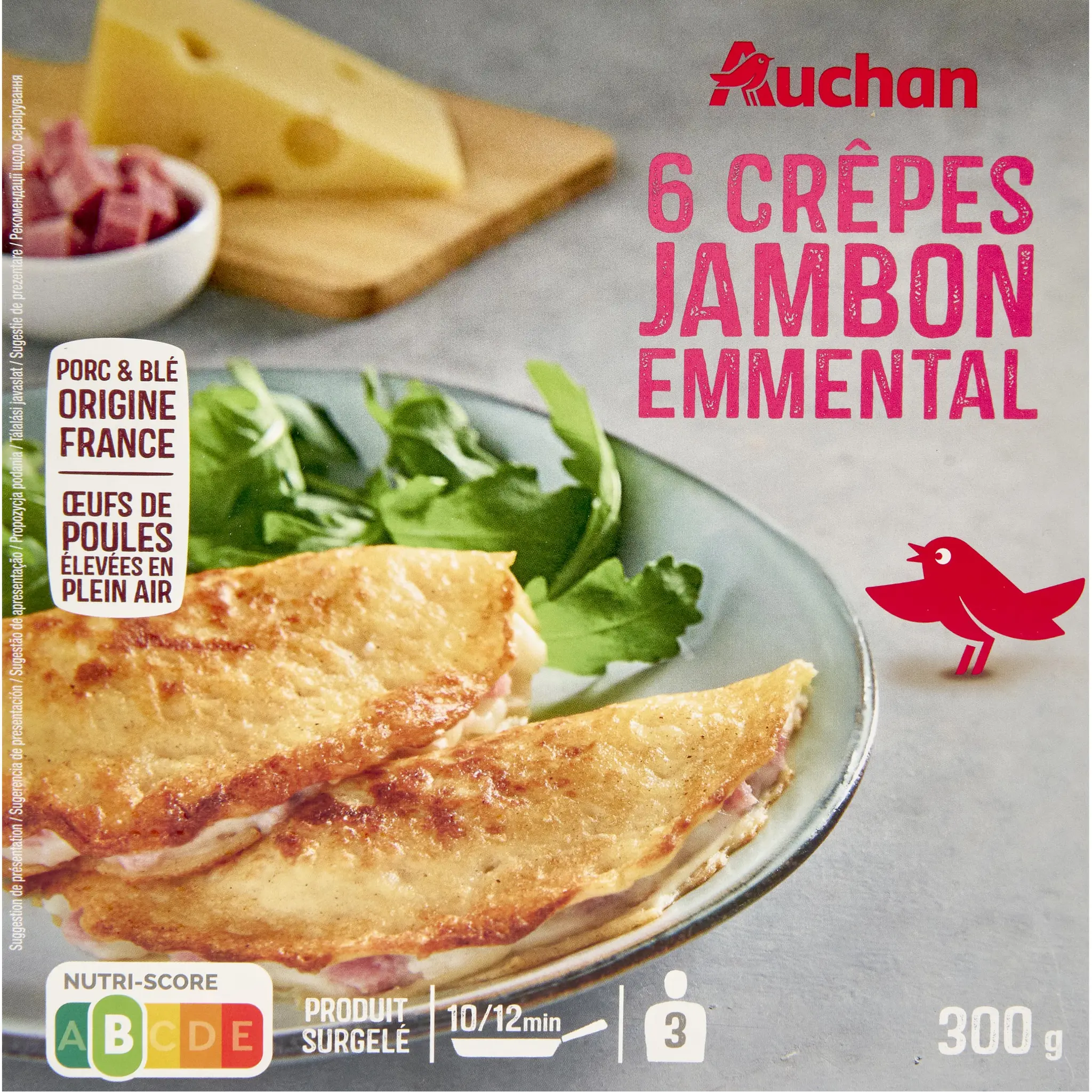 AUCHAN Crêpe jambon emmental