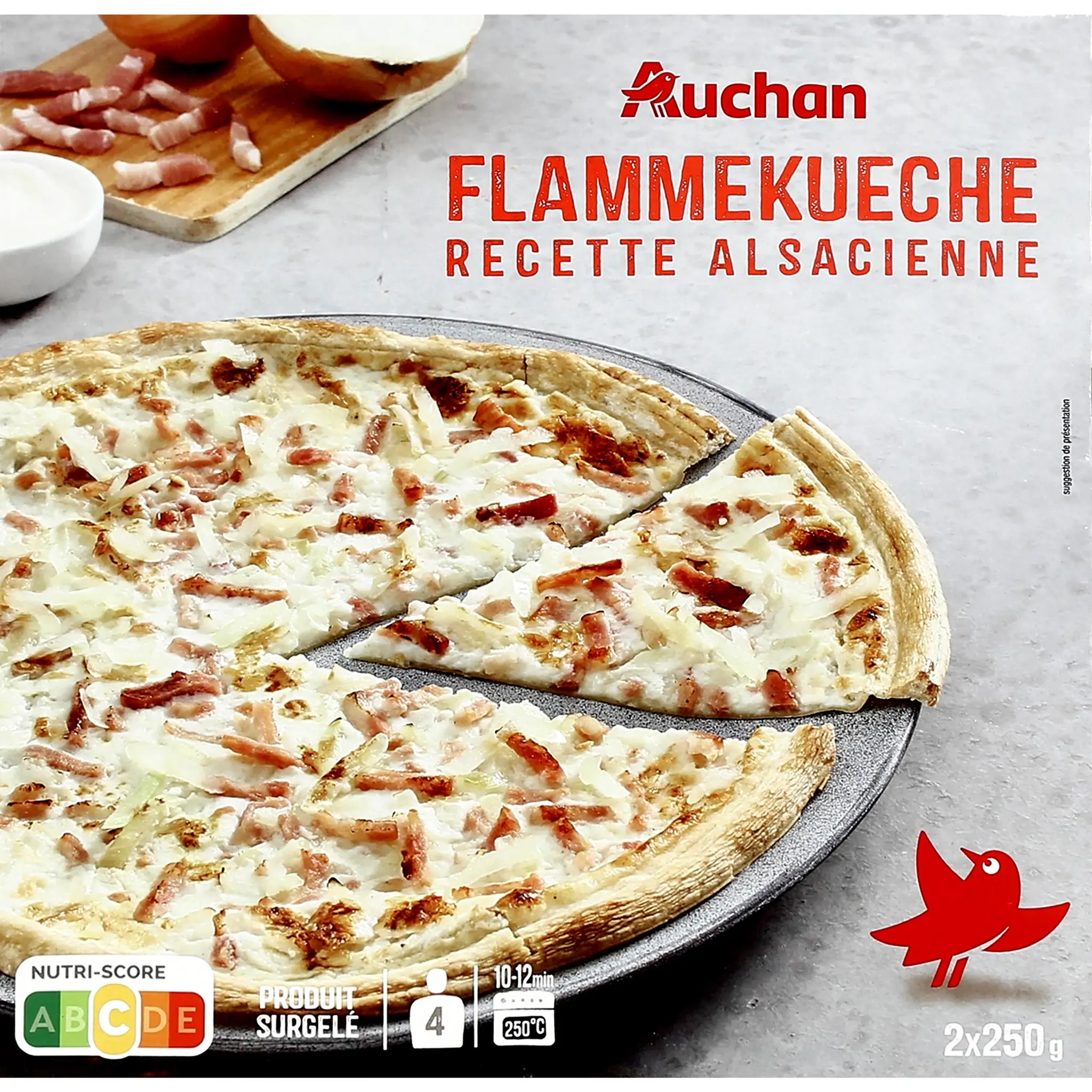 AUCHAN Flammekueches recette Alsacienne