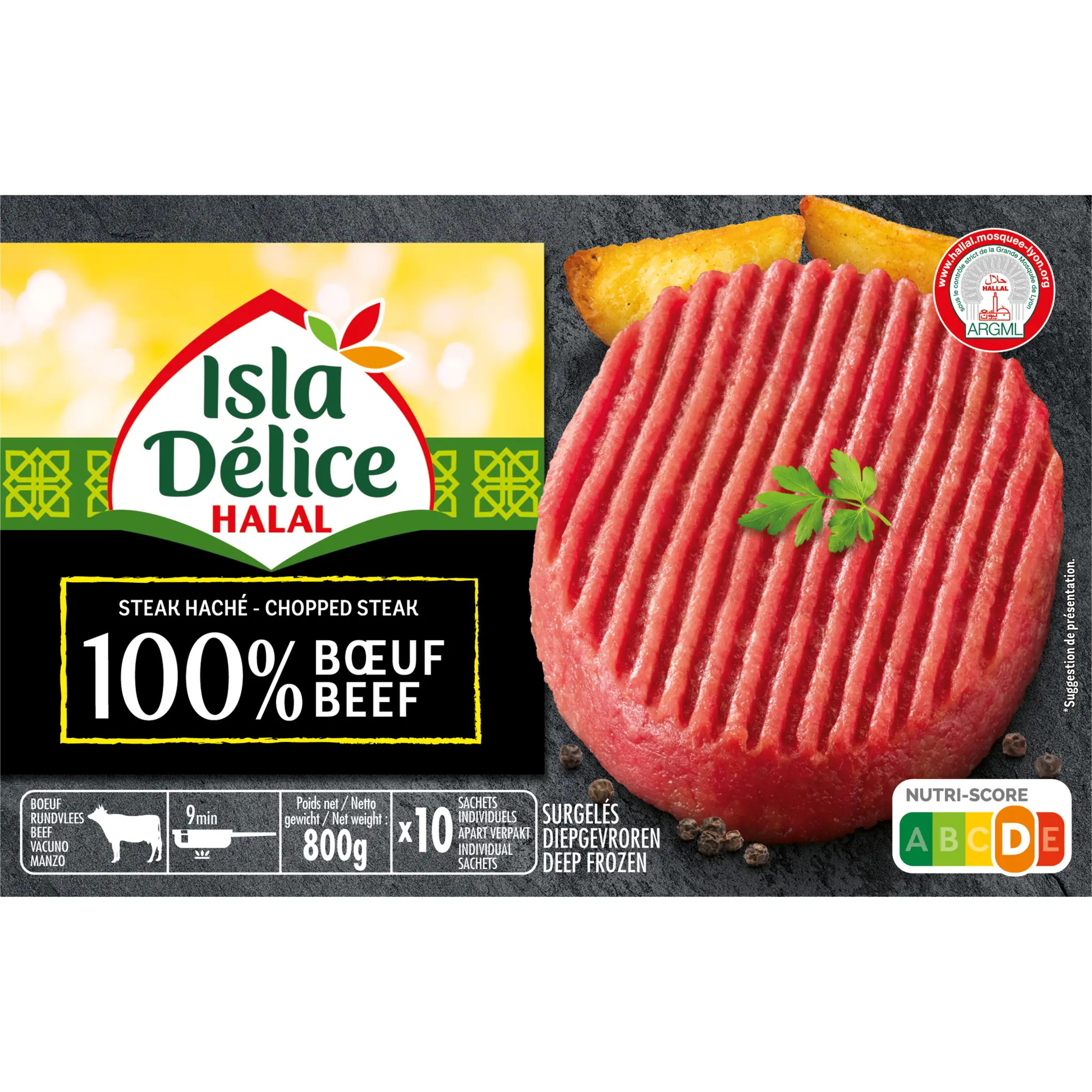ISLA DELICE Steack haché 100% boeuf halal