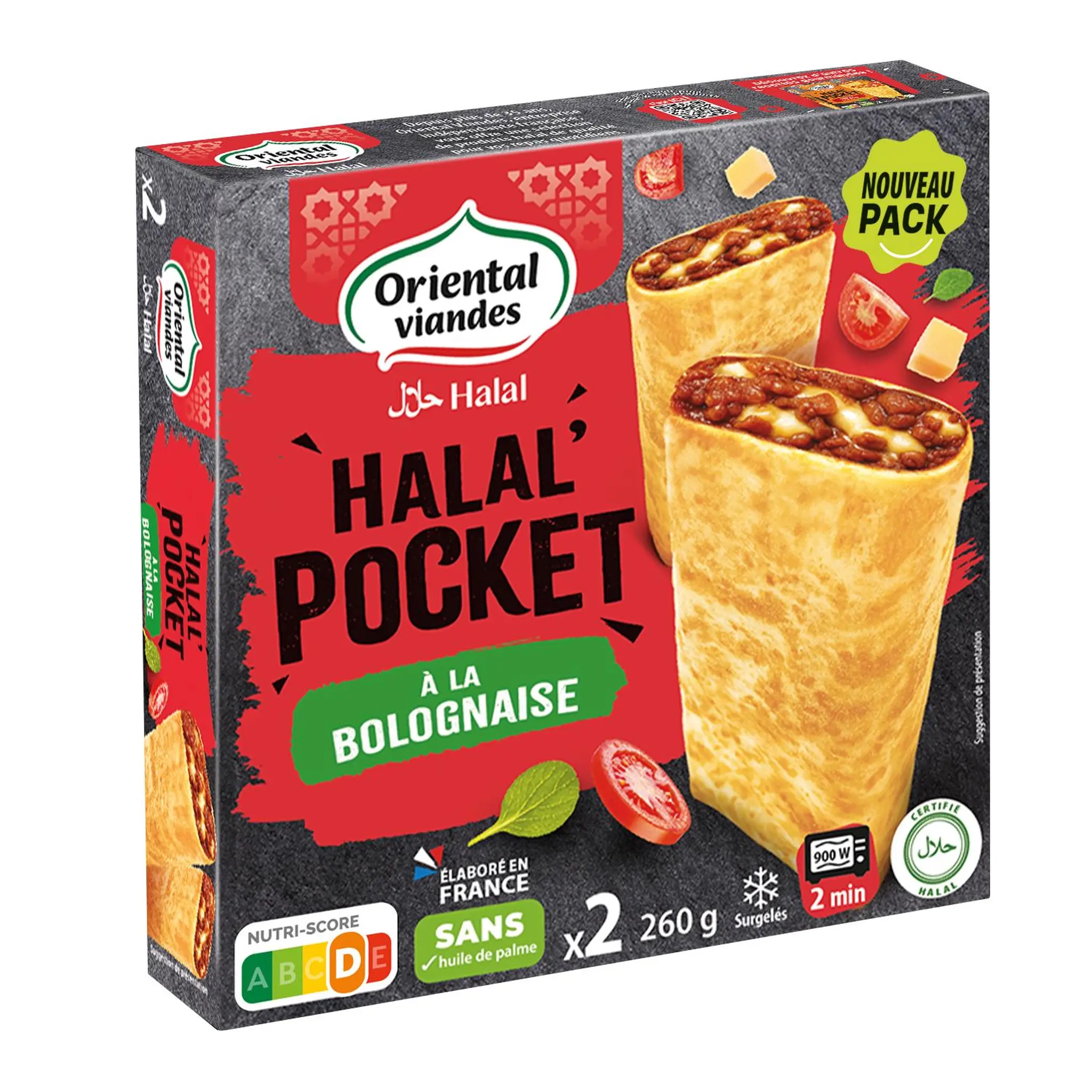ORIENTAL Halal pocket bolognaise