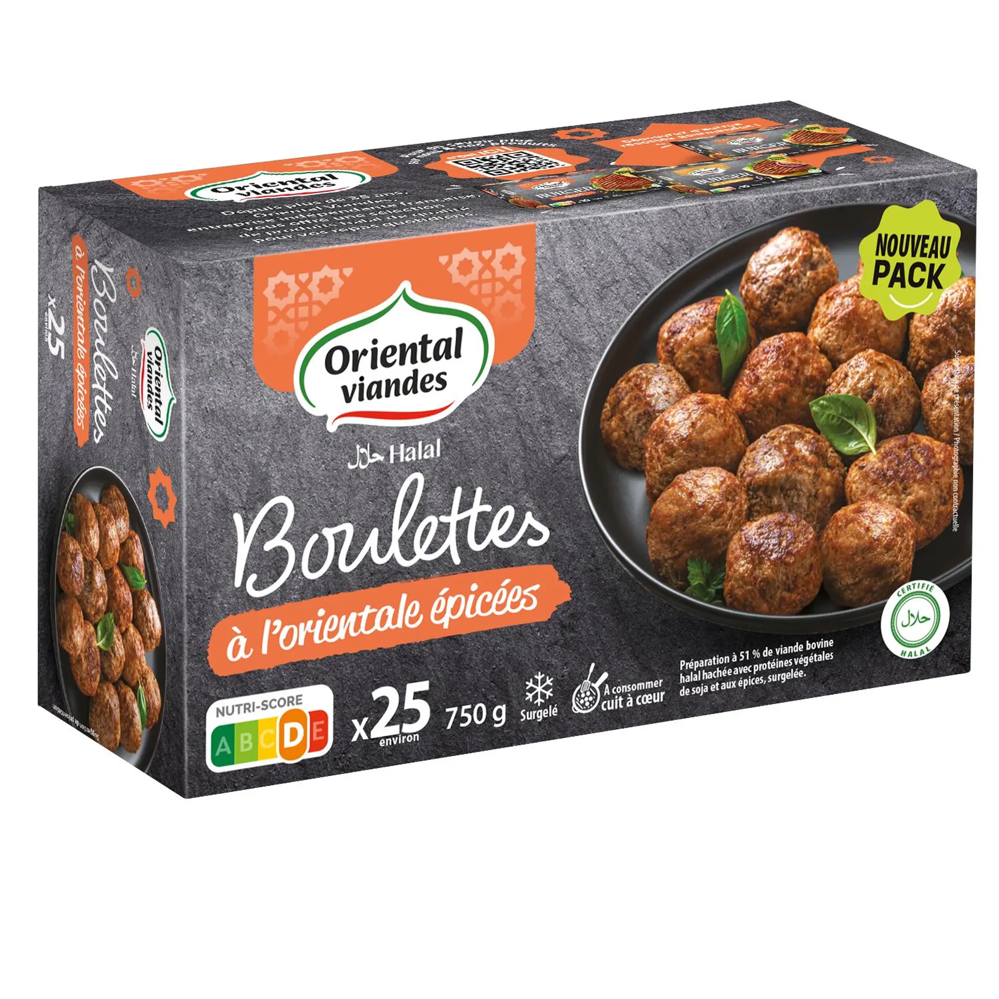 ORIENTAL VIANDES Boulettes à l'orientale épicées halal